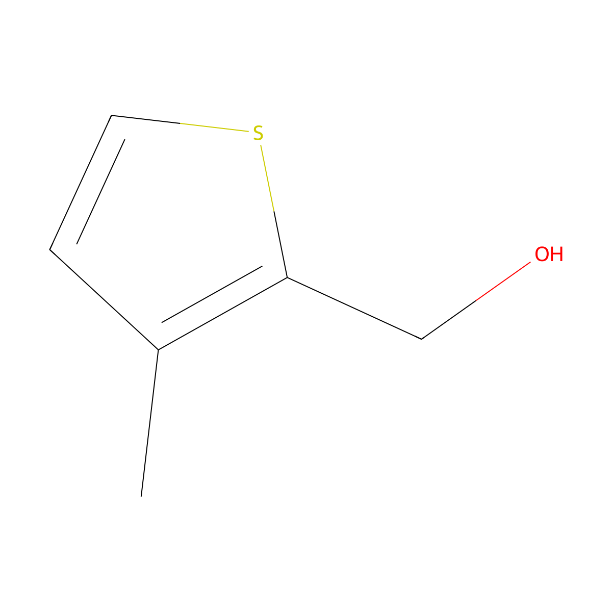 (3-Methylthiophen-2-yl)methanol molecular structure, CAS 63826-56-2