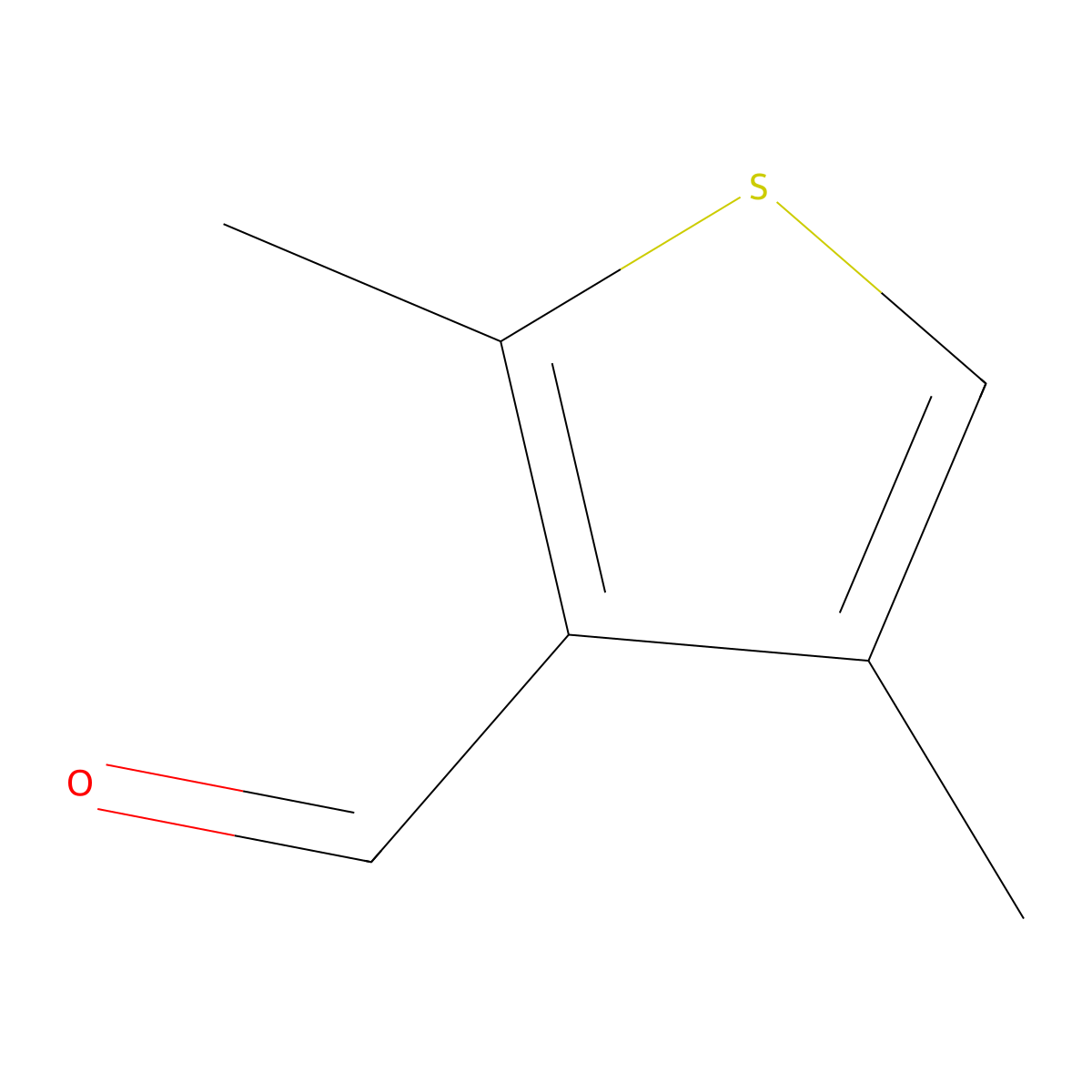 2,4-Dimethylthiophene-3-carbaldehyde molecular structure, CAS 63826-85-7