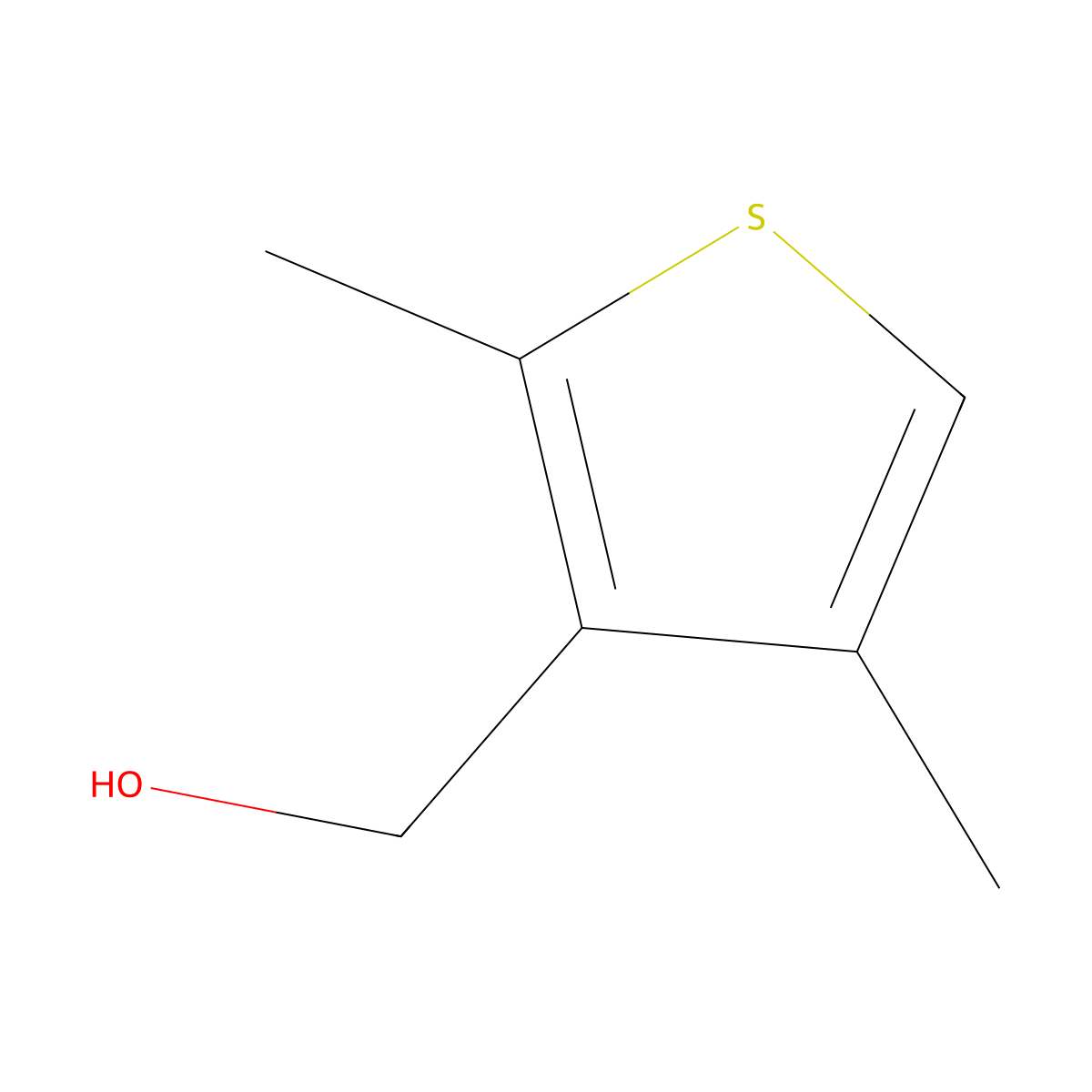 (2,4-Dimethylthiophen-3-yl)methanol molecular structure, CAS 63826-86-8