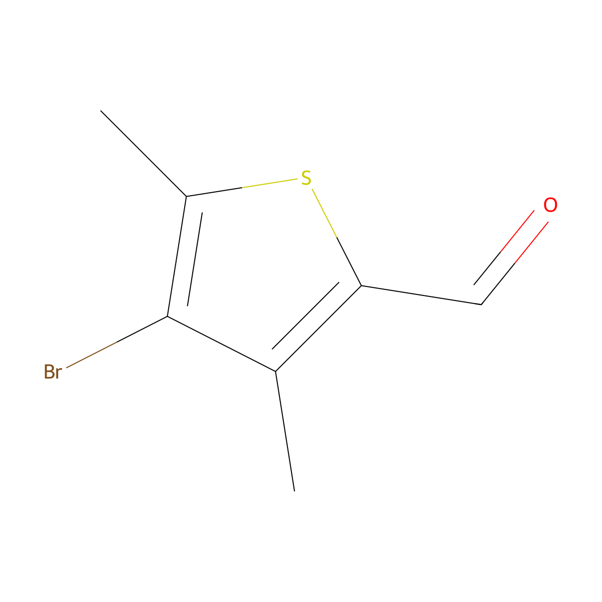 4-Bromo-3,5-dimethylthiophene-2-carbaldehyde molecular structure, CAS 63826-91-5