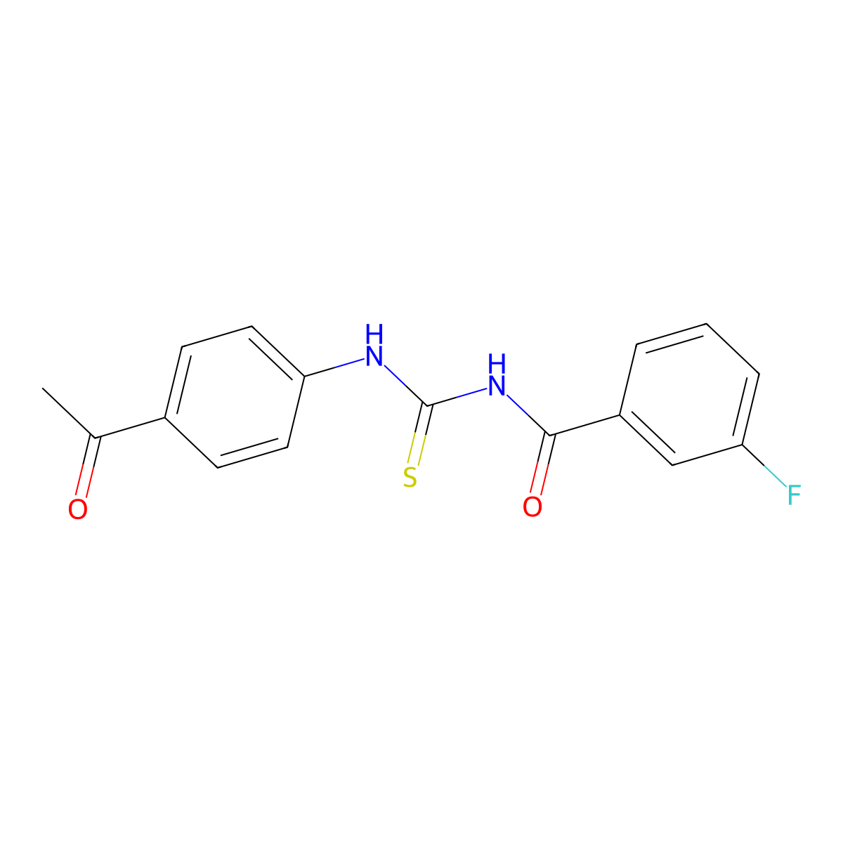 N-[(4-acetylphenyl)carbamothioyl]-3-fluorobenzamide molecular structure, CAS 6383-05-7