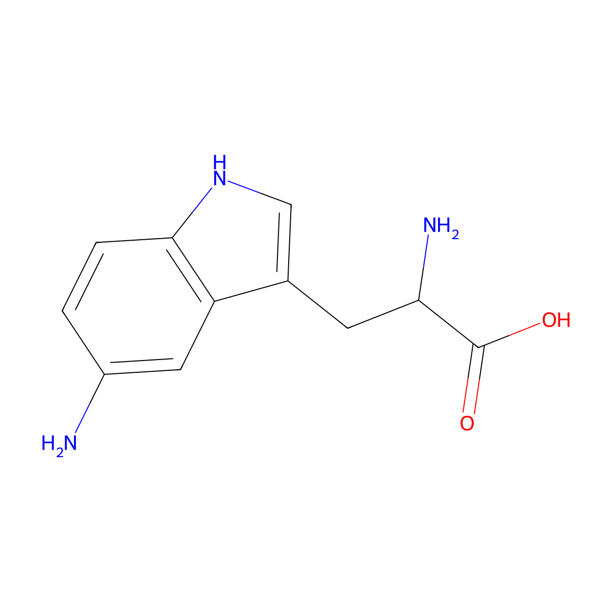 5-Amino-DL-tryptophan molecular structure, CAS 6383-69-3