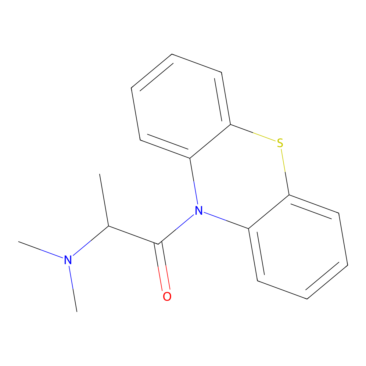 2-(Dimethylamino)-1-(10H-phenothiazin-10-yl)-1-propanone molecular structure, CAS 63834-04-8