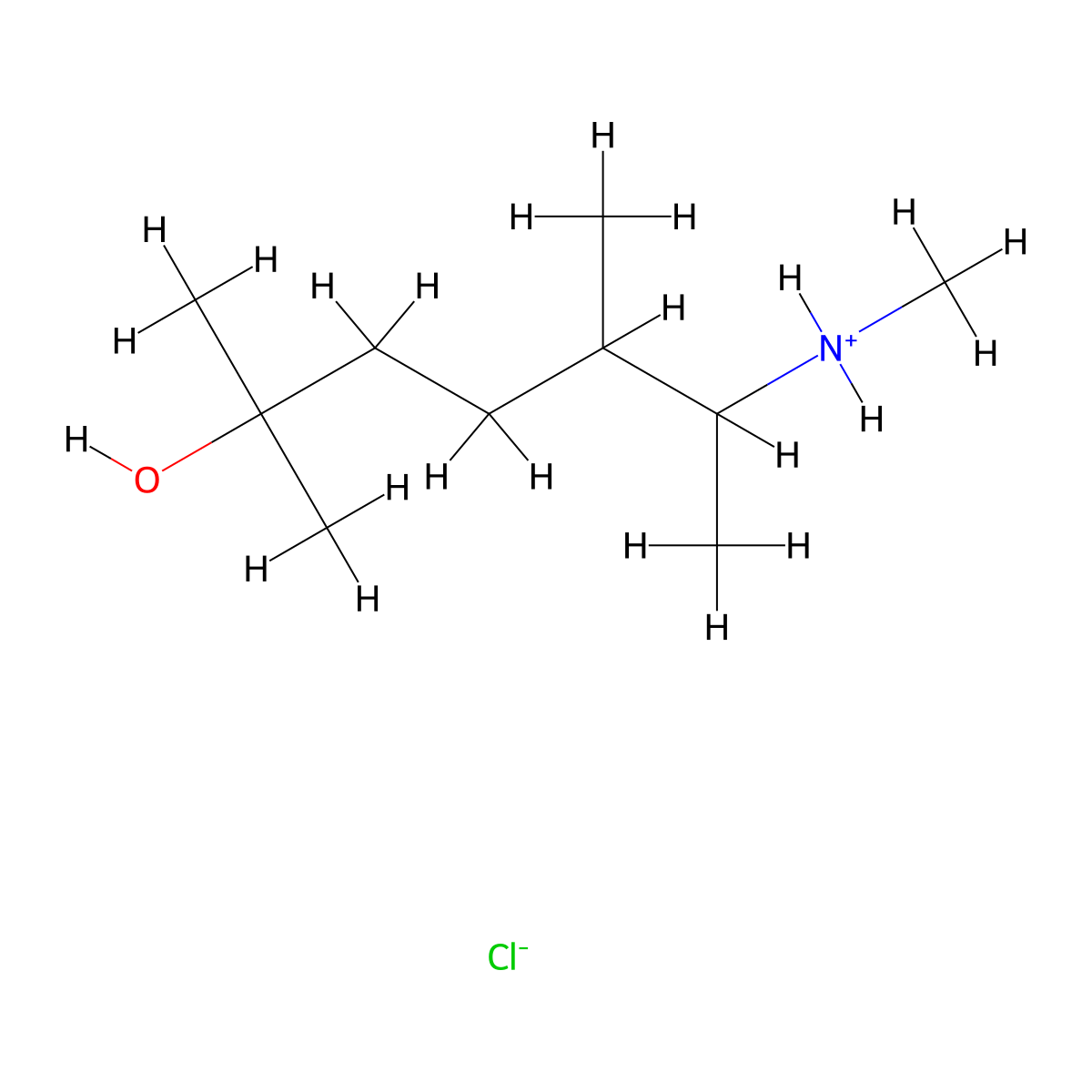2,5-Dimethyl-6-(methylamino)heptan-2-ol--hydrogen chloride (1/1) molecular structure, CAS 63834-32-2