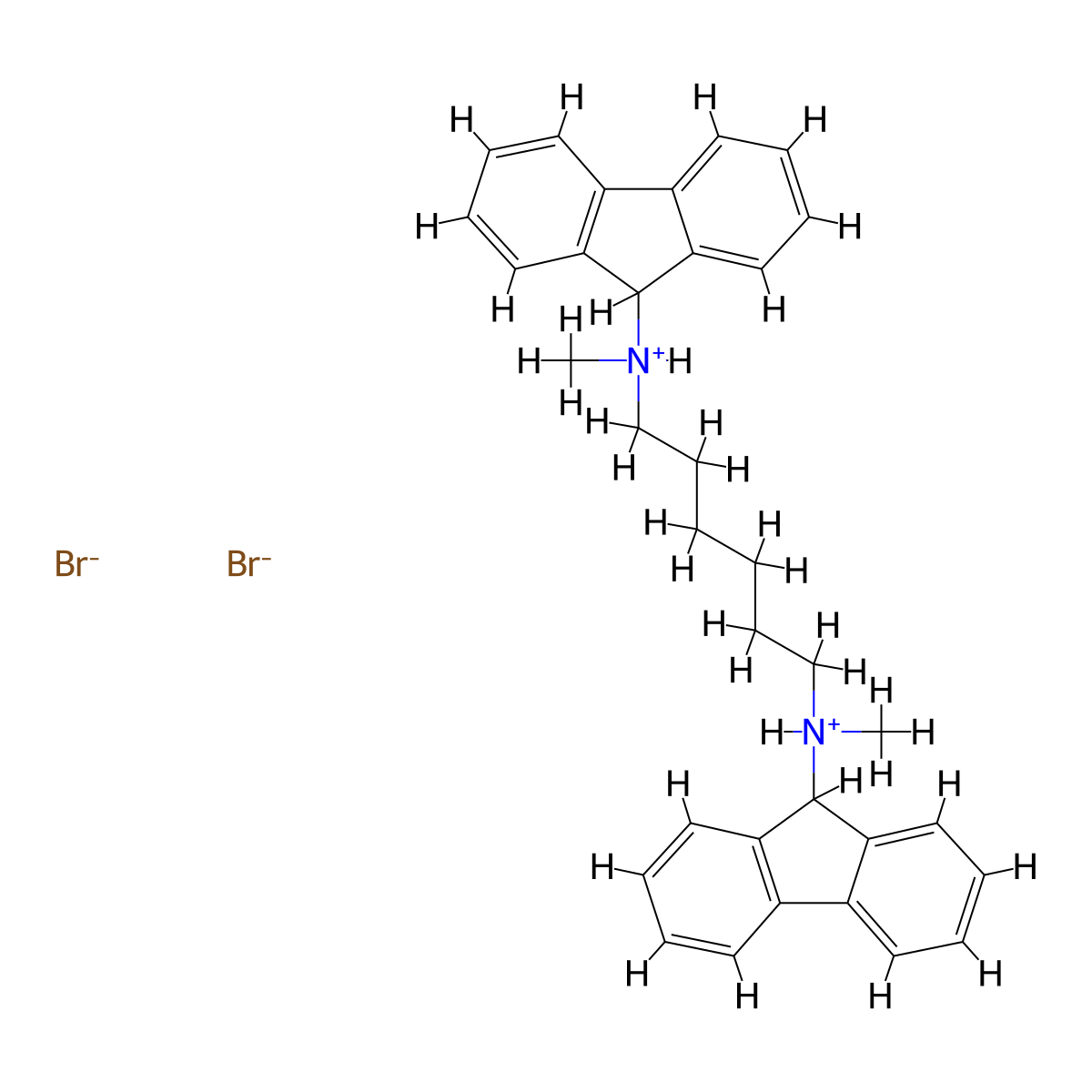 1,6-Hexanediamine, N,N'-di-9H-fluoren-9-yl-N,N'-dimethyl-, dihydrobromide molecular structure, CAS 63834-53-7