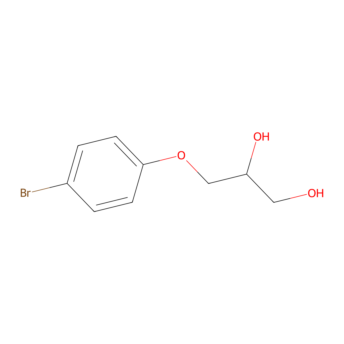 3-(4-Bromophenoxy)-1,2-propanediol molecular structure, CAS 63834-59-3