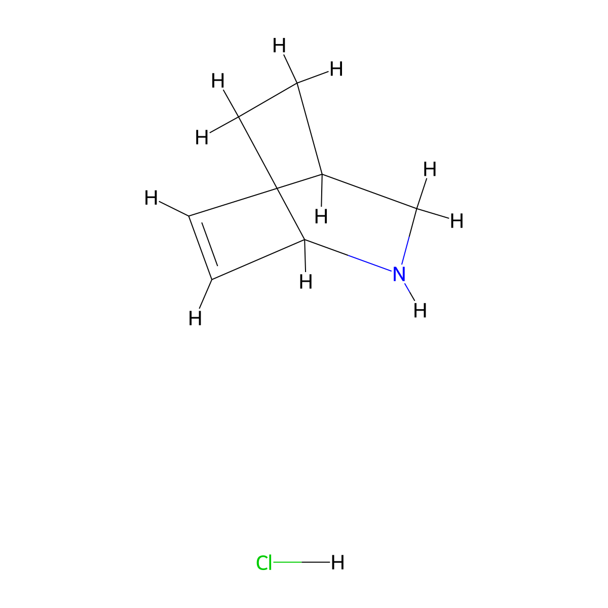 2-Azabicyclo[2.2.2]oct-5-ene hydrochloride molecular structure, CAS 63838-52-8