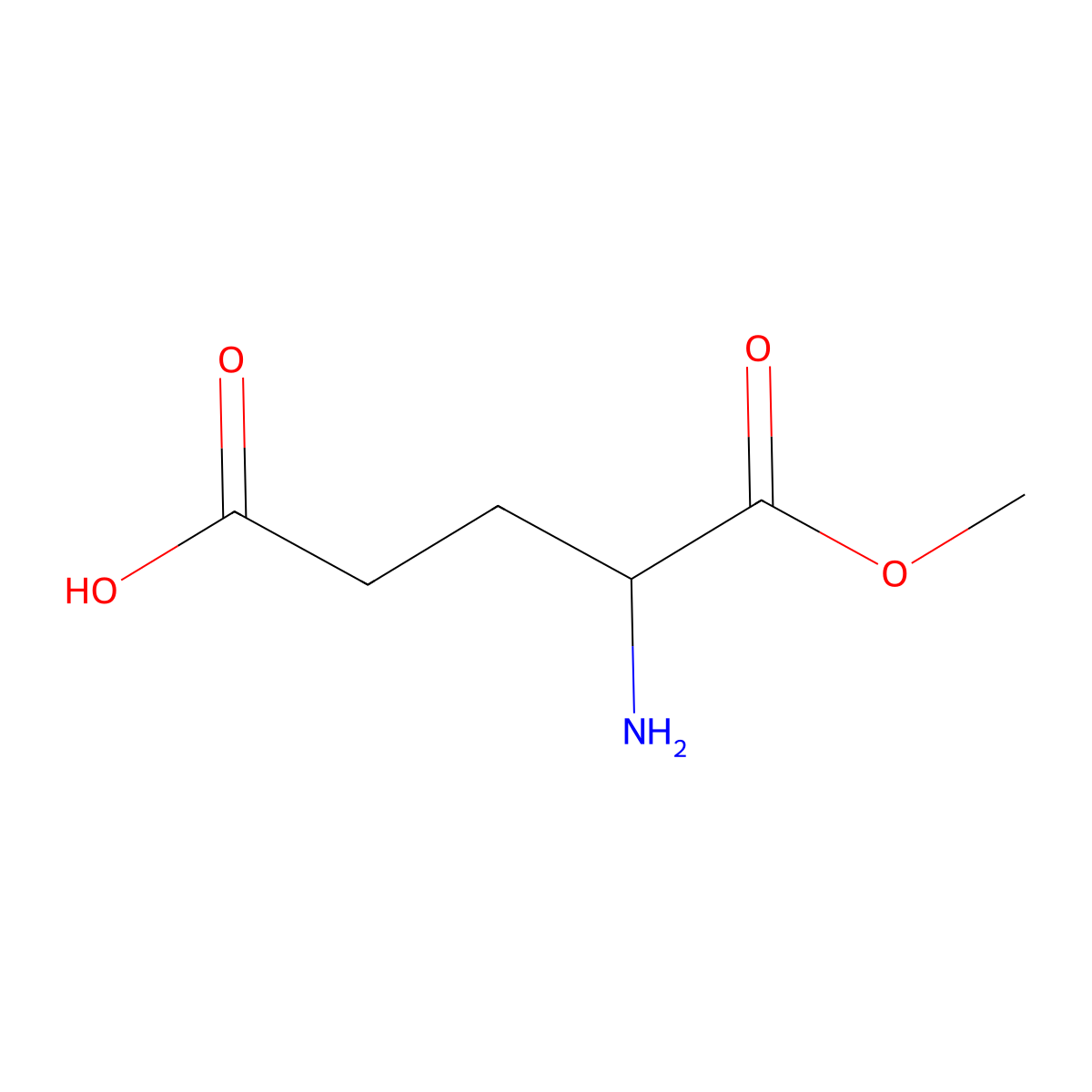 (4S)-4-amino-5-methoxy-5-oxopentanoic acid molecular structure, CAS 6384-08-3