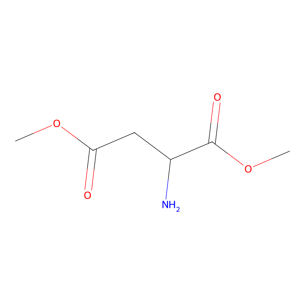 1,4-Dimethyl L-aspartate molecular structure, CAS 6384-18-5