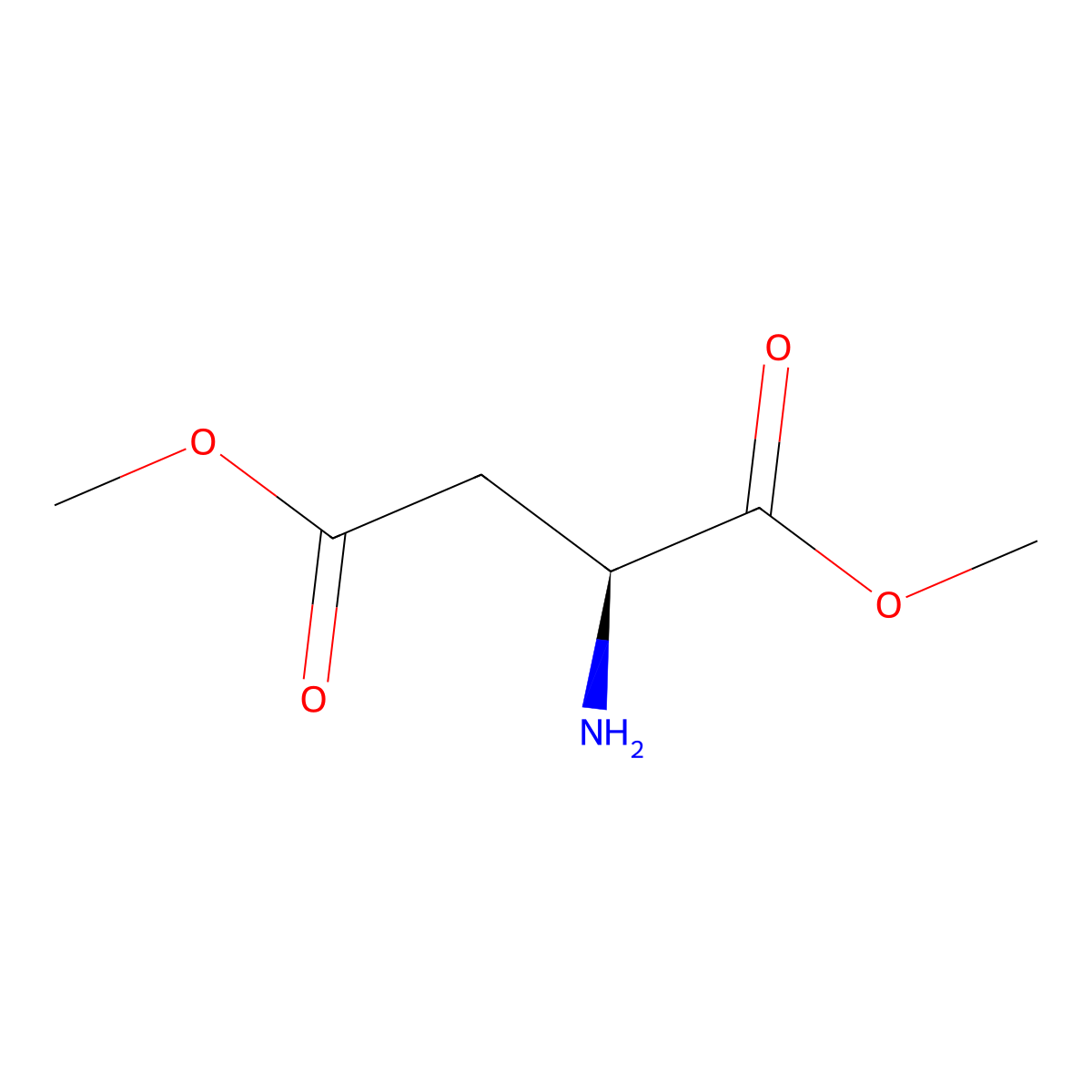 1,4-Dimethyl L-aspartate molecular structure, CAS 6384-18-5