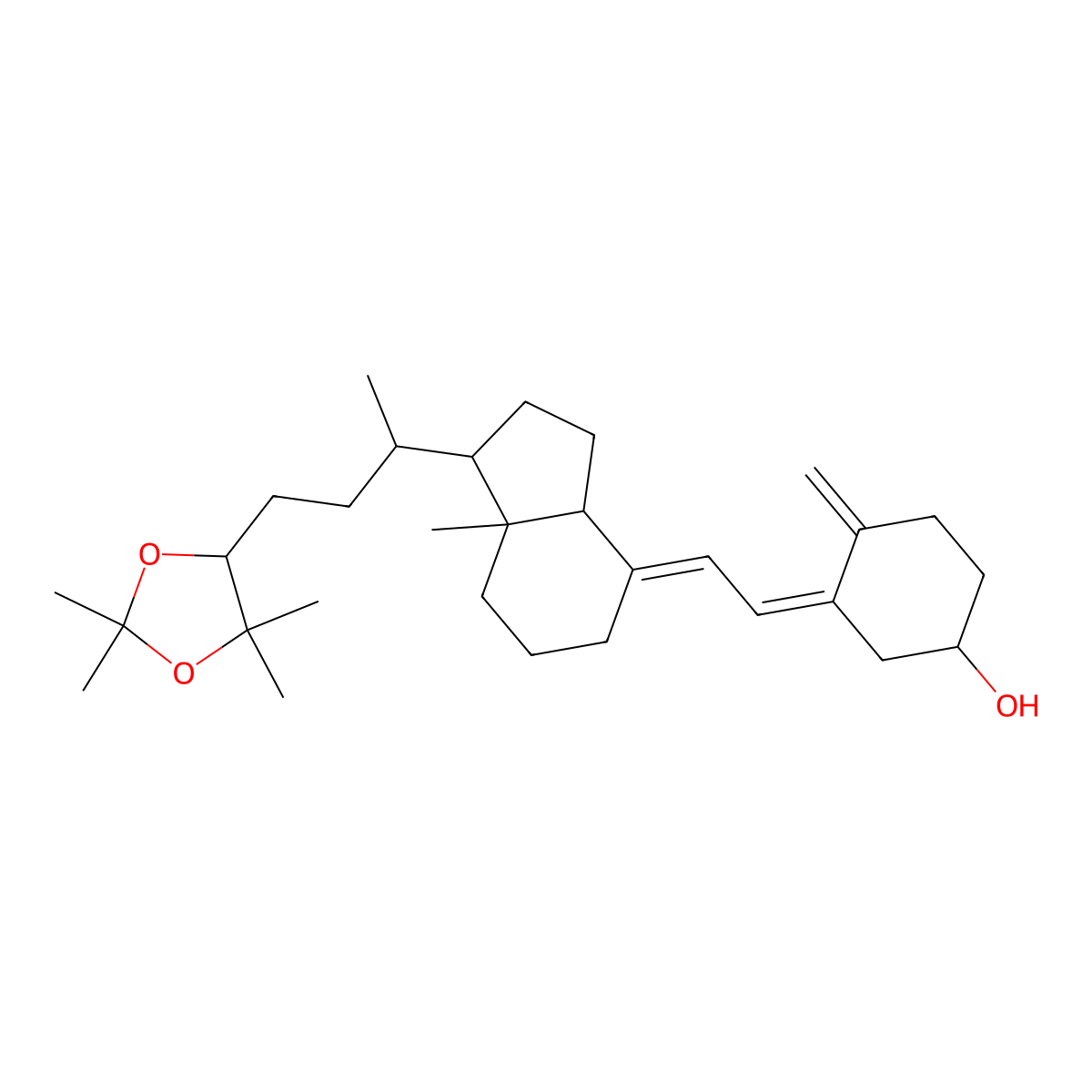 24,25-O-Isopropyliden-24R,25-Dihydroxyvitamin D3 molecular structure, CAS 63840-59-5