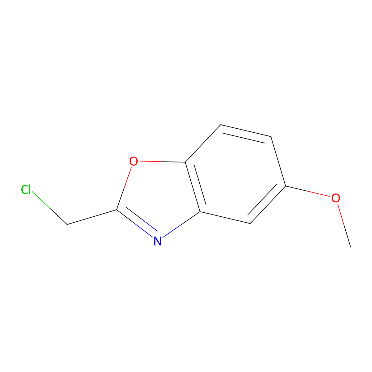 2-(Chloromethyl)-5-methoxy-1,3-benzoxazole molecular structure, CAS 63842-21-7