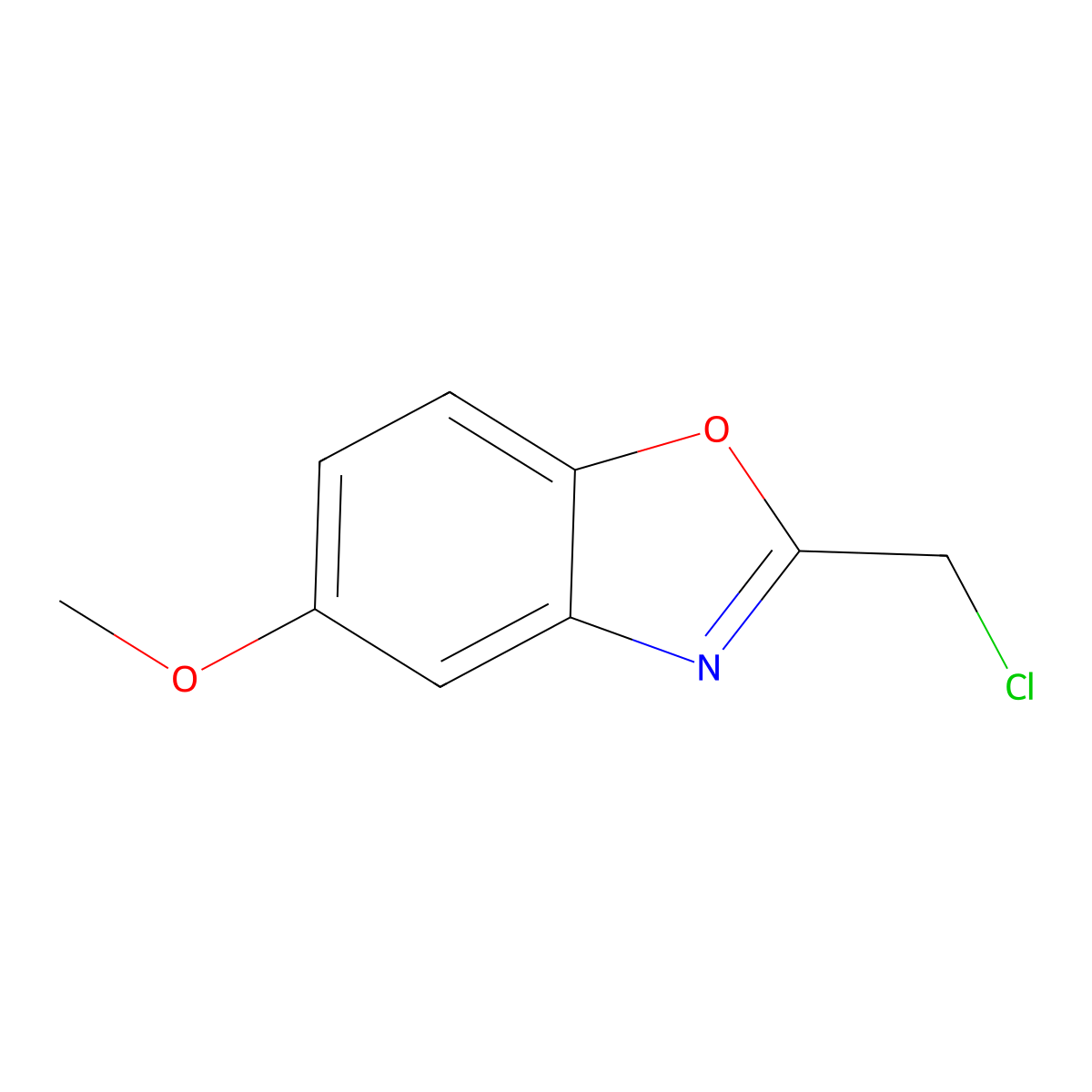 2-(Chloromethyl)-5-methoxy-1,3-benzoxazole molecular structure, CAS 63842-21-7