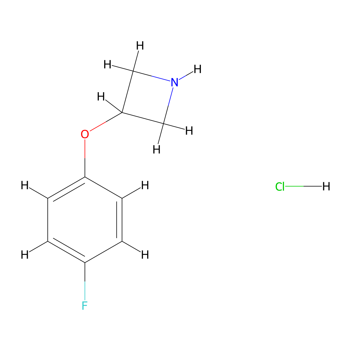 3-(4-Fluorophenoxy)azetidine hydrochloride molecular structure, CAS 63843-78-7