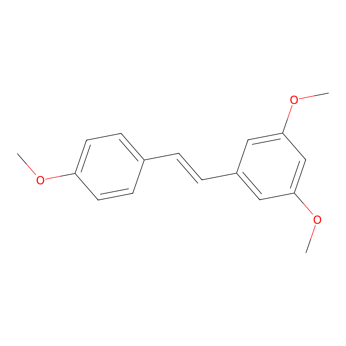 3,4',5-Trimethoxy-trans-stilbene molecular structure, CAS 63844-75-7