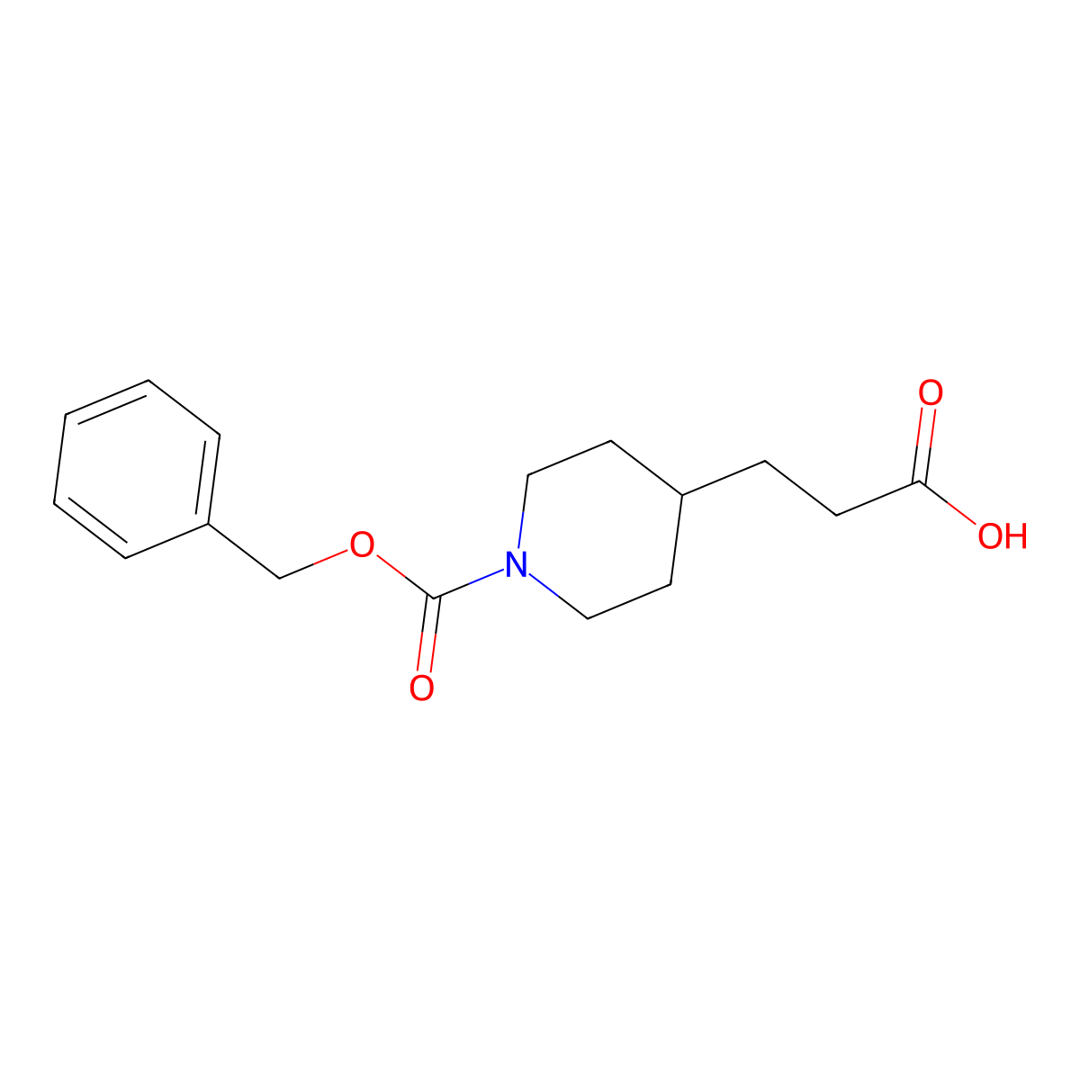 3-(1-((Benzyloxy)carbonyl)piperidin-4-yl)propanoic acid molecular structure, CAS 63845-33-0