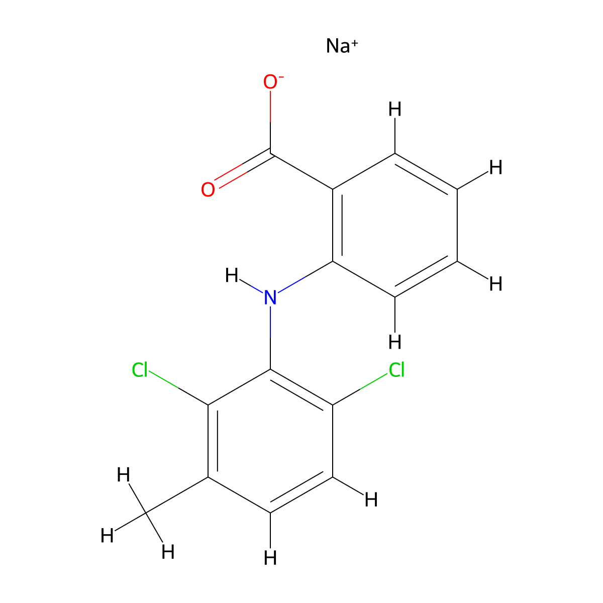 Meclofenamate Sodium molecular structure, CAS 6385-02-0