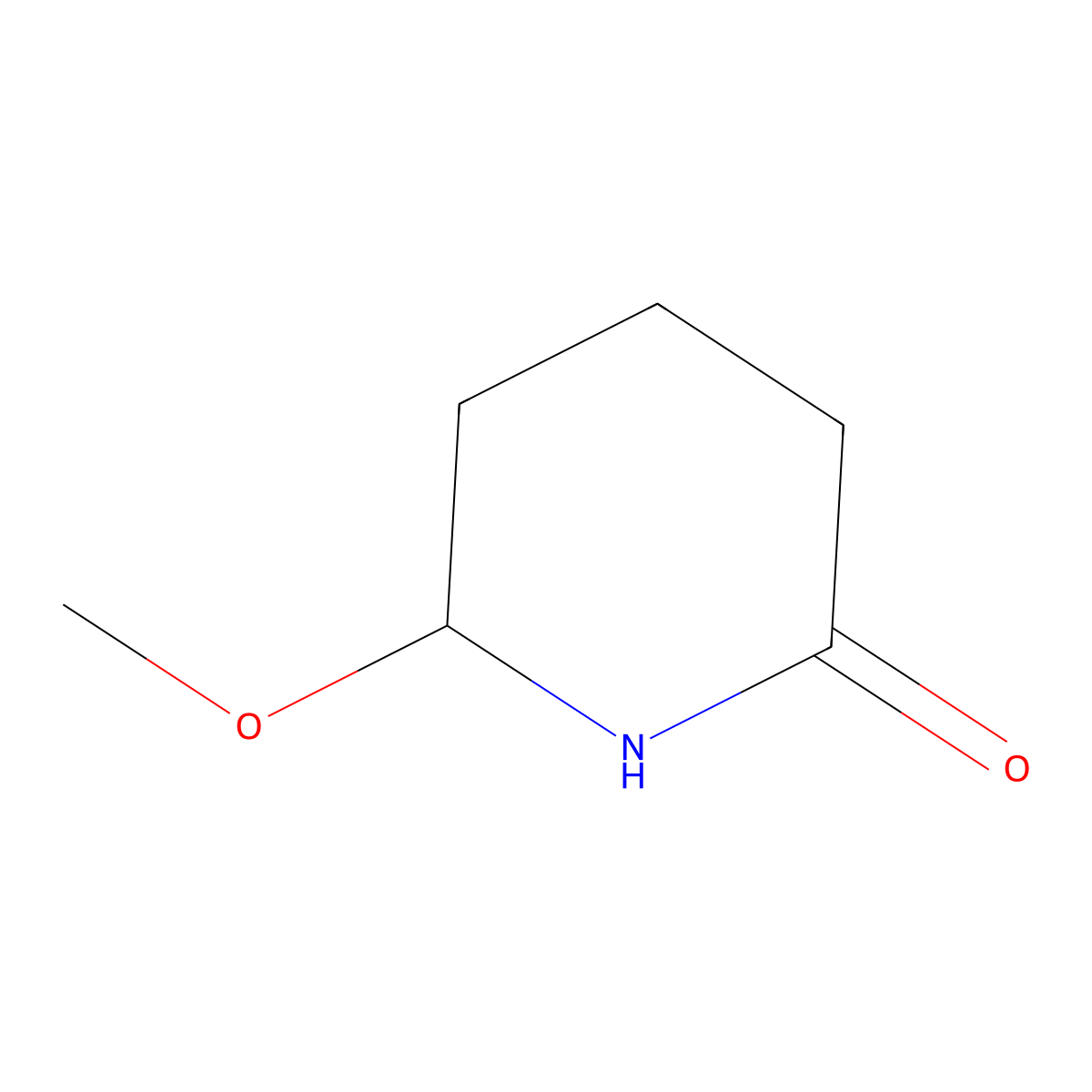 6-Methoxypiperidin-2-one molecular structure, CAS 63853-82-7