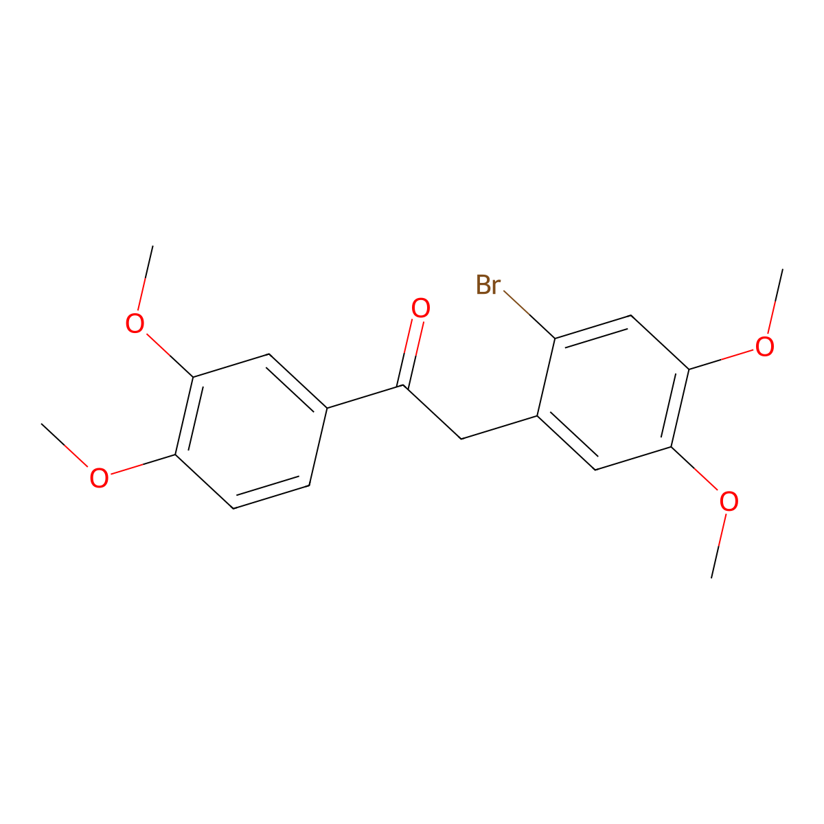 2-(2-Bromo-4,5-dimethoxyphenyl)-1-(3,4-dimethoxyphenyl)ethanone molecular structure, CAS 63856-81-5