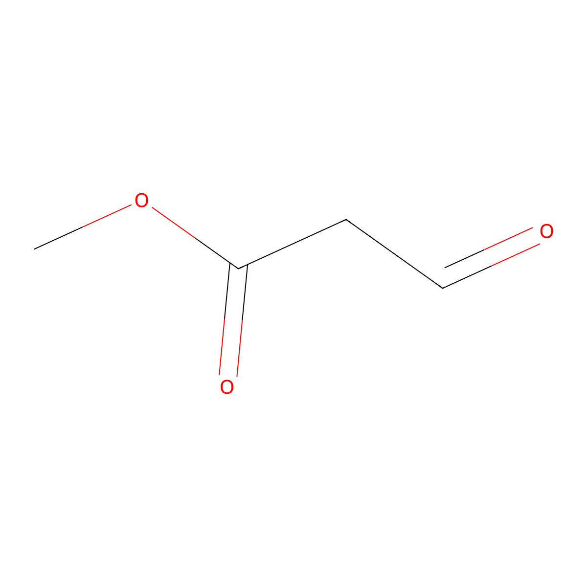 Propanoic acid, 3-oxo-, methyl ester molecular structure, CAS 63857-17-0