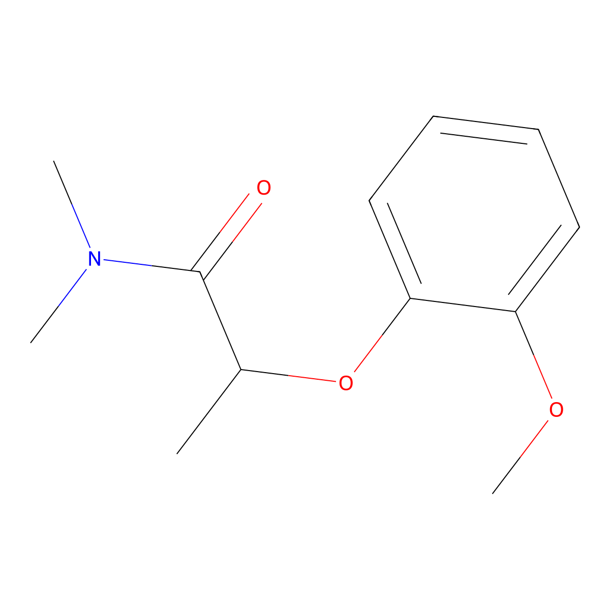 2-(2-methoxyphenoxy)-N,N-dimethylpropanamide molecular structure, CAS 63858-03-7