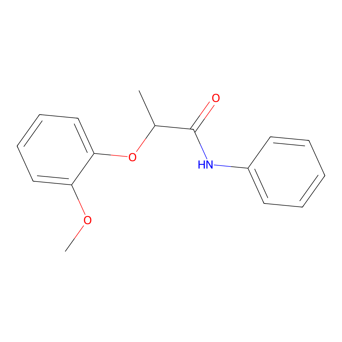 2-(2-methoxyphenoxy)-N-phenylpropanamide molecular structure, CAS 63858-10-6
