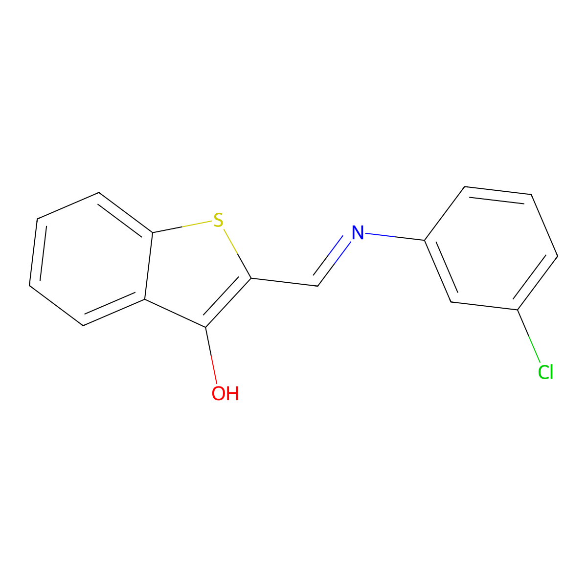 2-[(3-chloroanilino)methylene]-1-benzothiophen-3(2H)-one molecular structure, CAS 63859-09-6