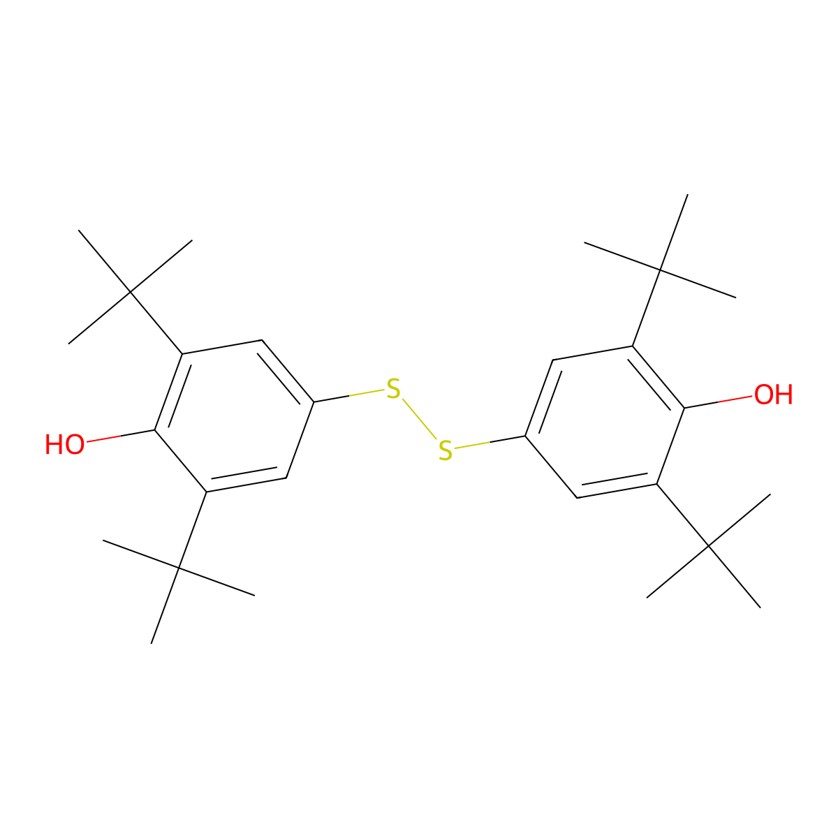 4,4'-(Disulfanediyl)bis(2,6-DI-tert-butylphenol molecular structure, CAS 6386-58-9