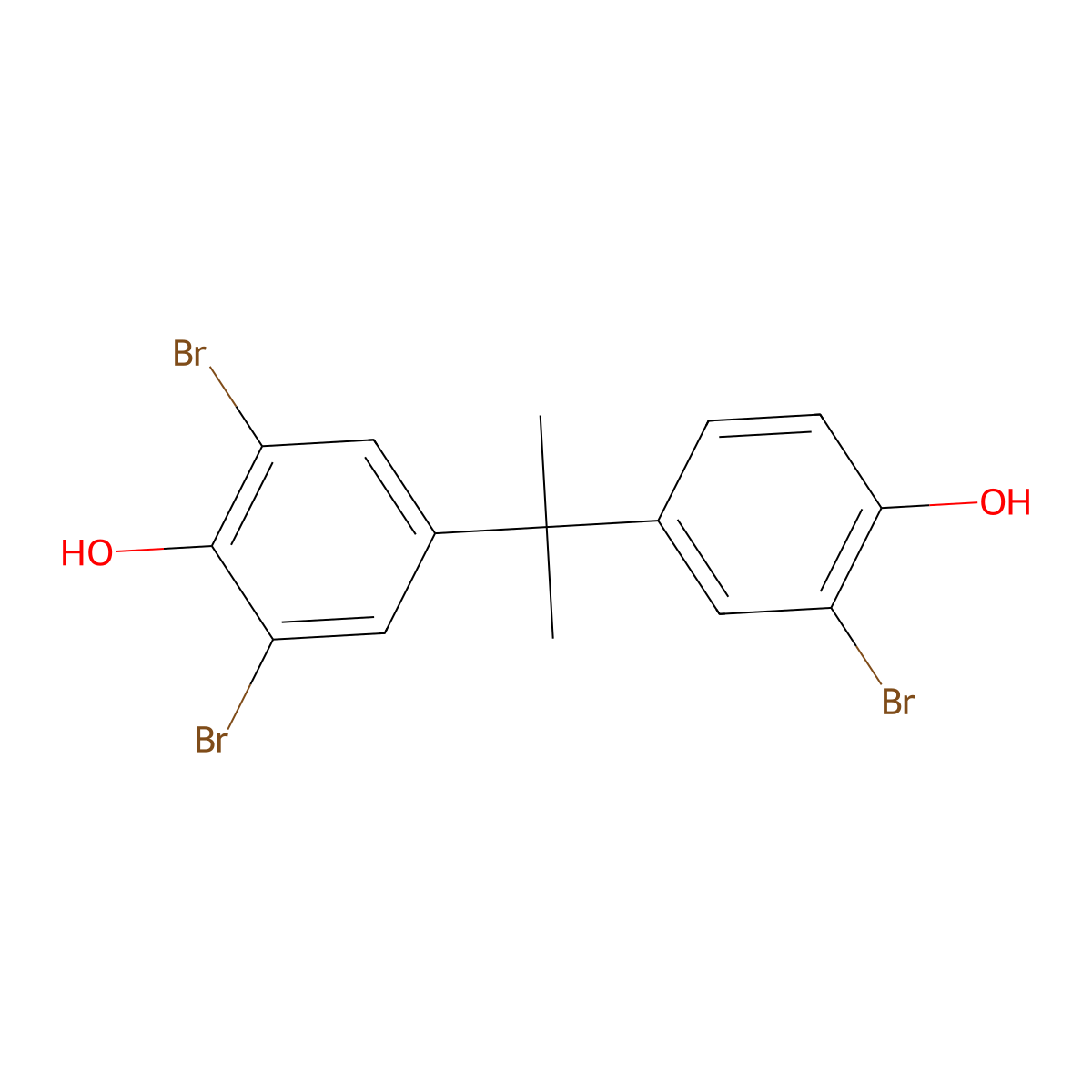 Tribromobisphenol A molecular structure, CAS 6386-73-8