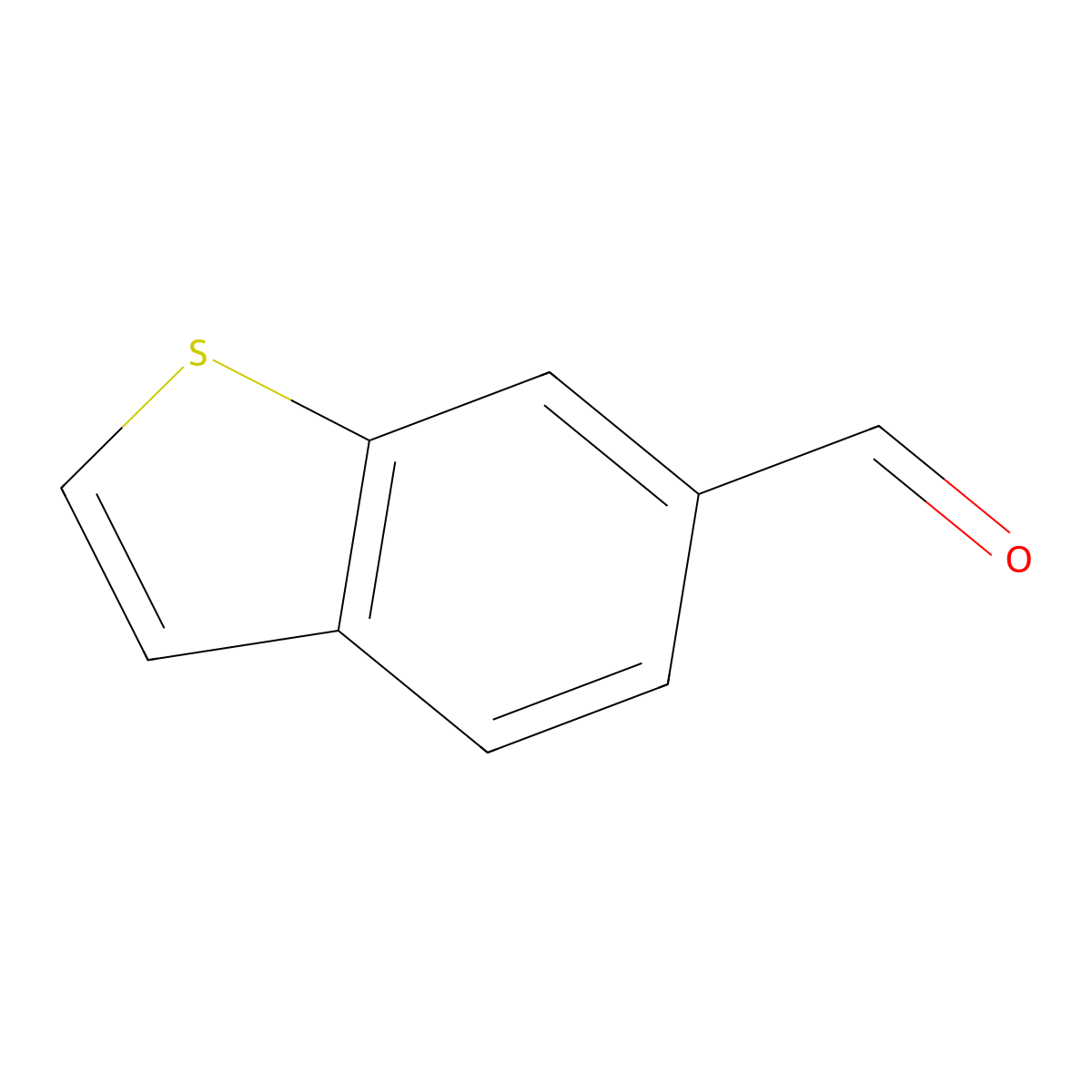 Benzo(b)thiophene-6-carboxaldehyde molecular structure, CAS 6386-80-7