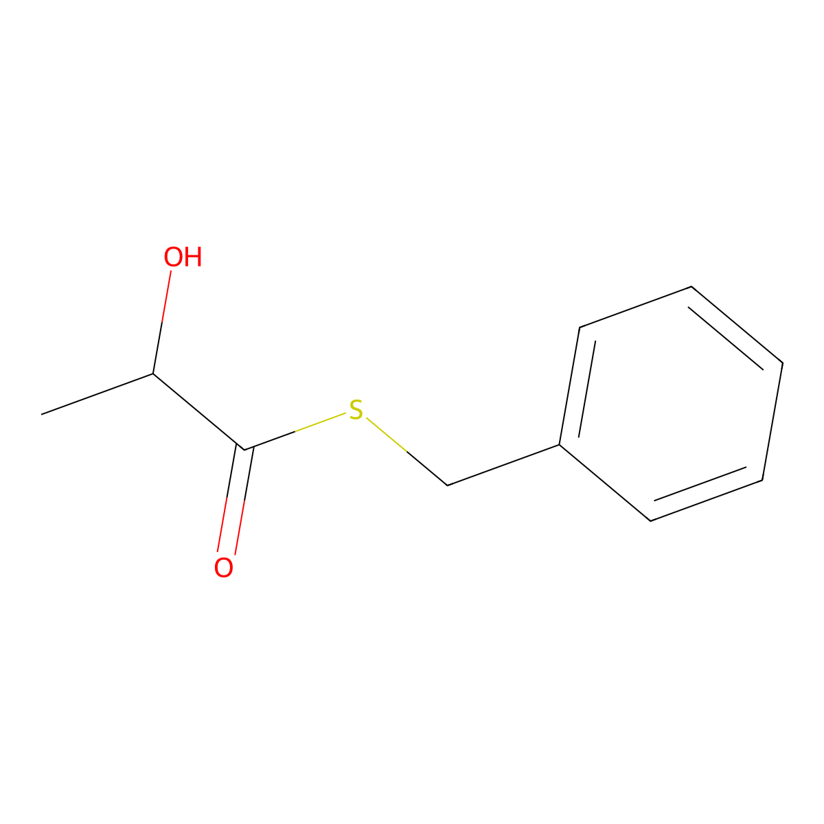 S-benzyl 2-hydroxypropanethioate molecular structure, CAS 63860-12-8