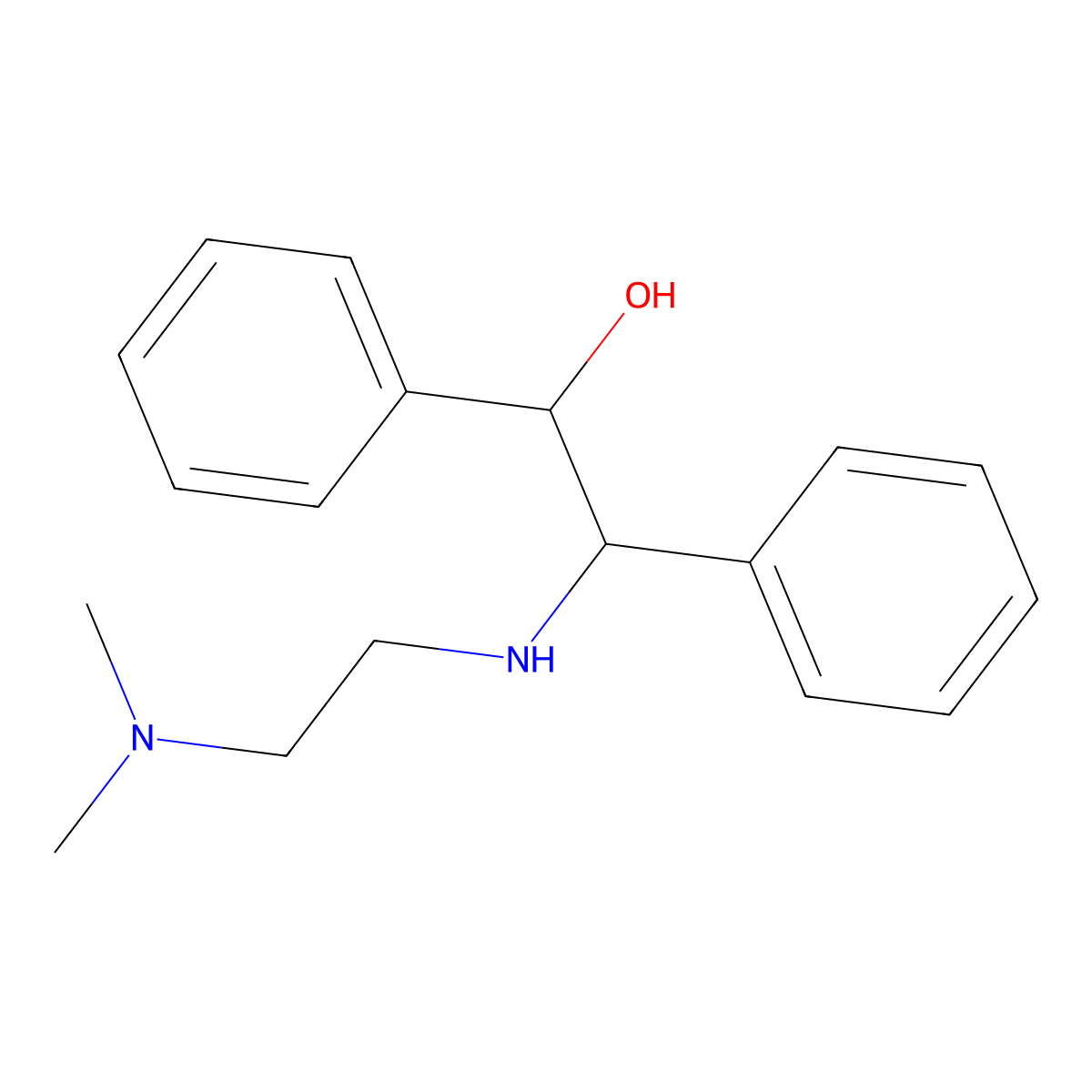 2-((2-(Dimethylamino)ethyl)amino)-1,2-diphenylethanol molecular structure, CAS 63860-20-8