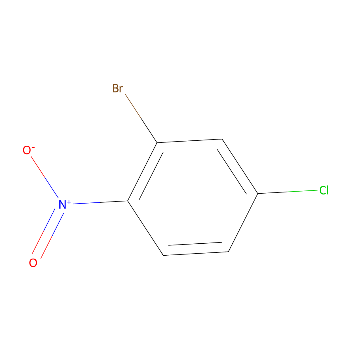 2-Bromo-4-chloro-1-nitrobenzene molecular structure, CAS 63860-31-1