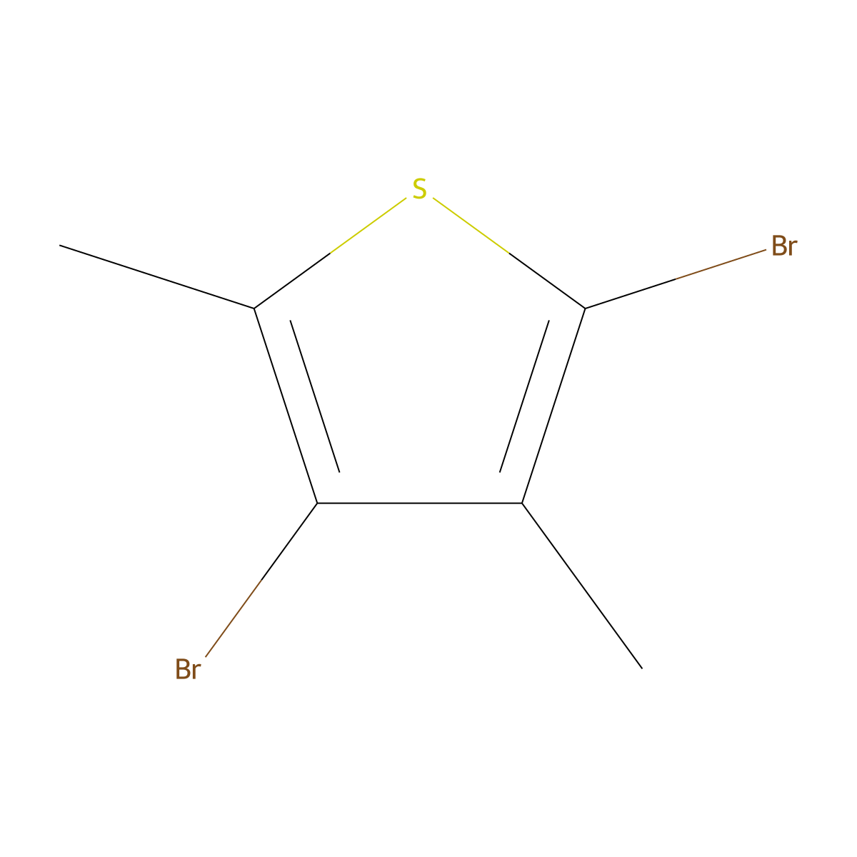2,4-Dibromo-3,5-dimethylthiophene molecular structure, CAS 63862-00-0