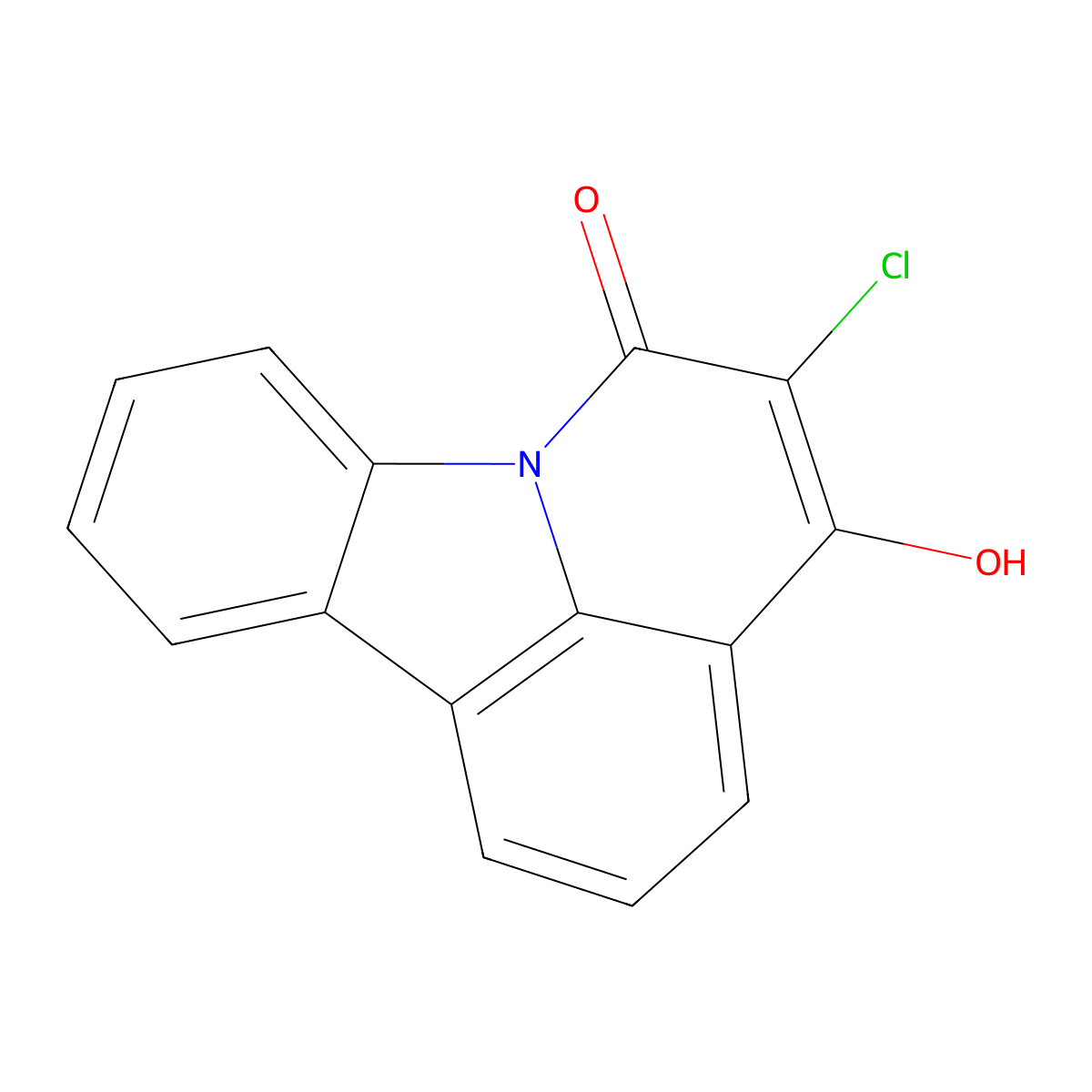 5-chloro-4-hydroxy-6H-pyrido[3,2,1-jk]carbazol-6-one molecular structure, CAS 63862-78-2