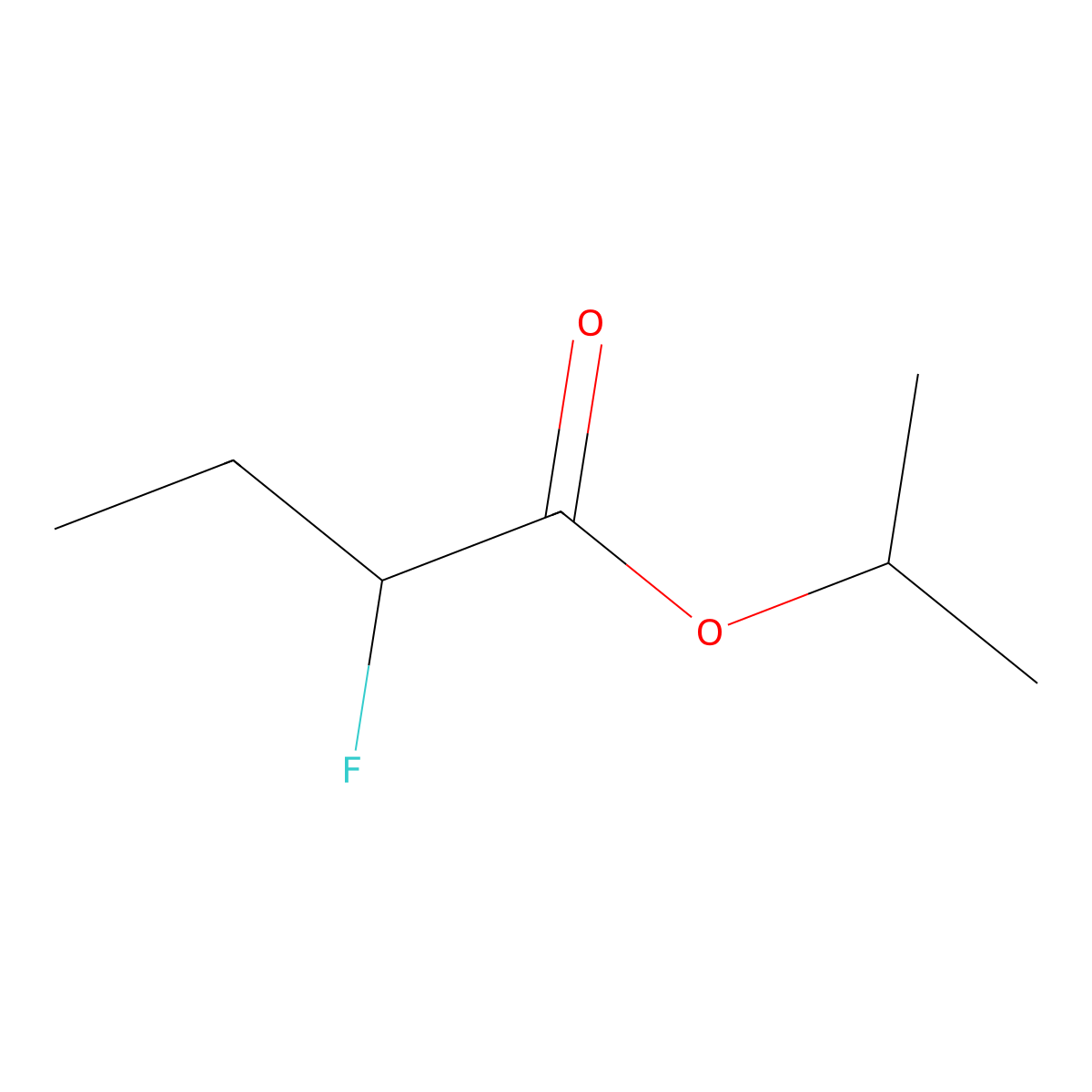 Butyric acid, 2-fluoro-, isopropyl ester molecular structure, CAS 63867-20-9