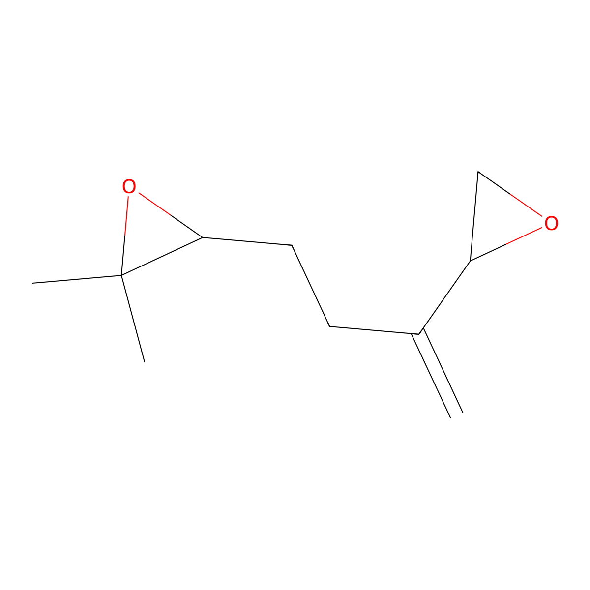 Diepoxydihydromyrcene molecular structure, CAS 63869-17-0