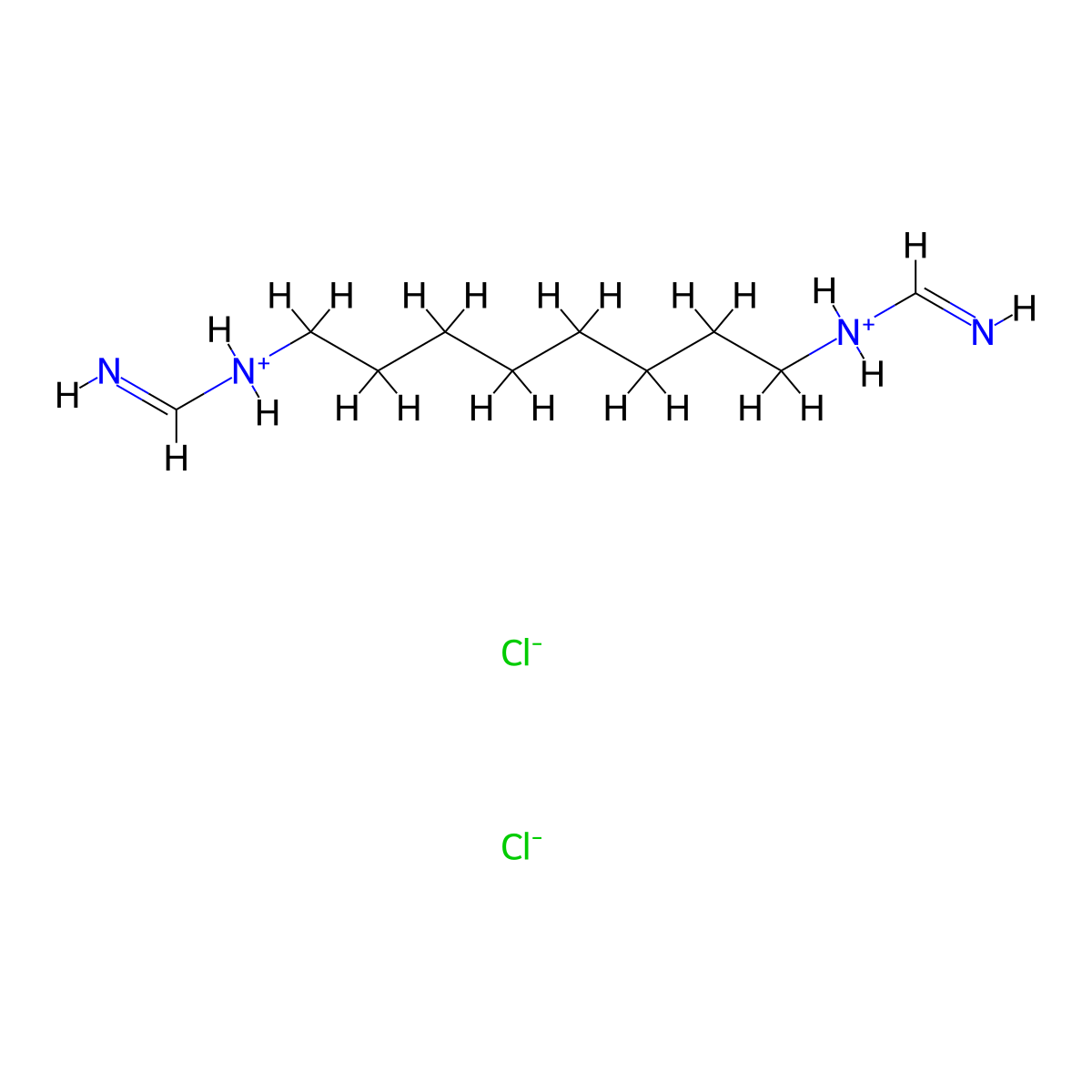 N,N''-Octane-1,8-diyldimethanimidamide--hydrogen chloride (1/2) molecular structure, CAS 63869-18-1