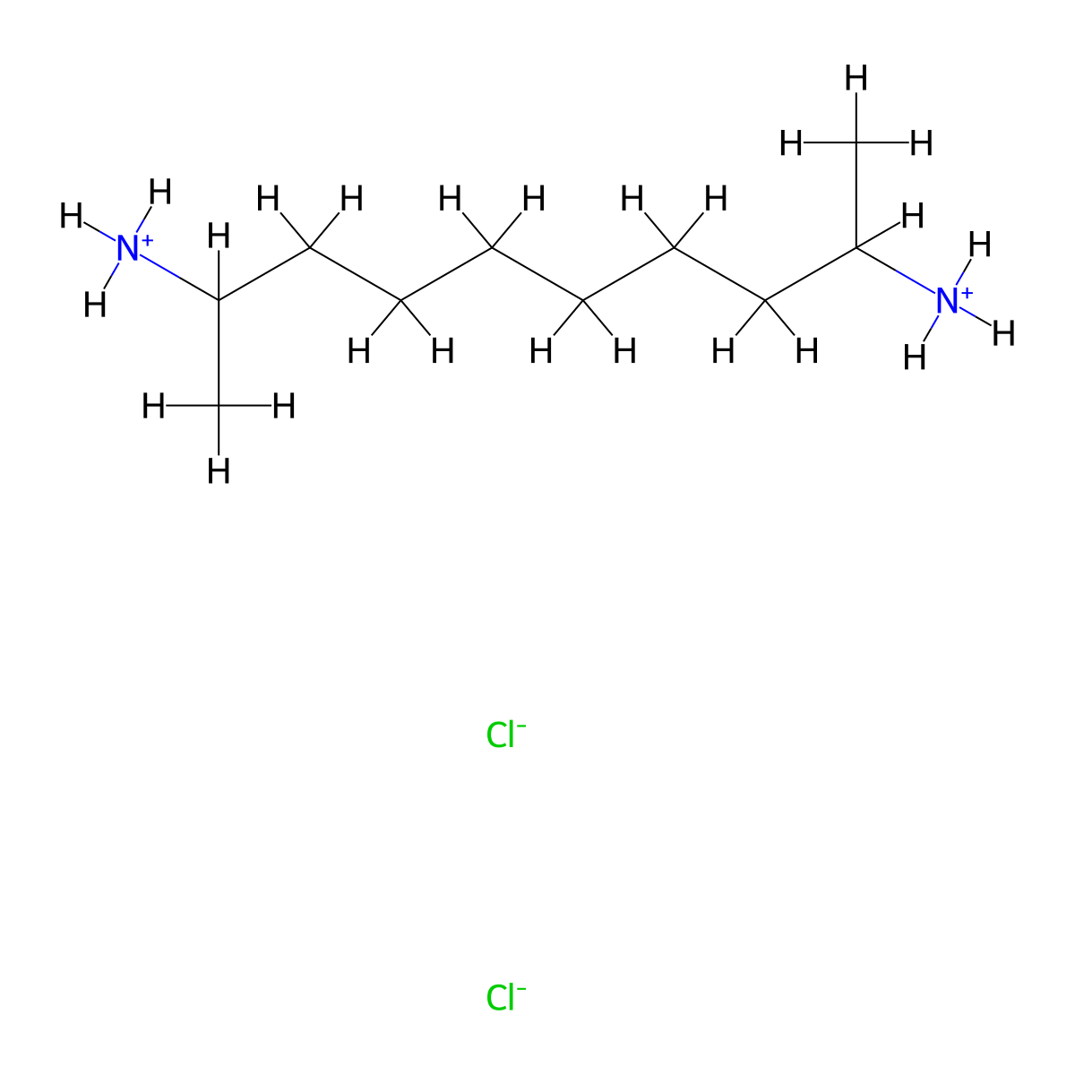 1,8-Octanediamine, 1,8-dimethyl-, dihydrochloride molecular structure, CAS 63869-19-2