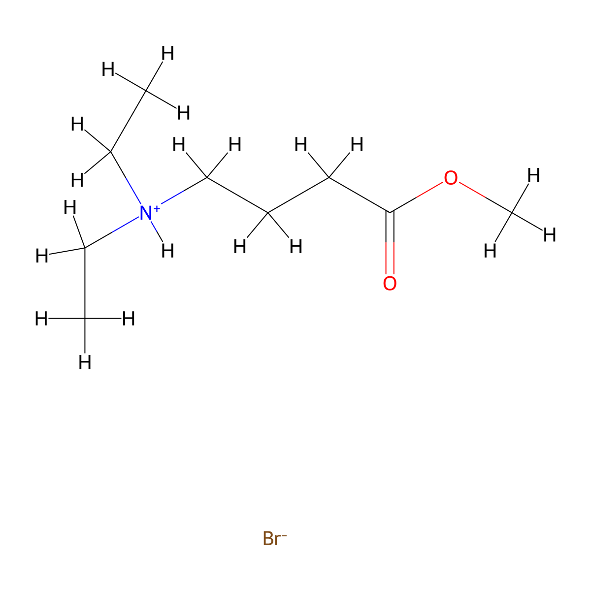Methyl 4-(diethylamino)butanoate--hydrogen bromide (1/1) molecular structure, CAS 63869-95-4
