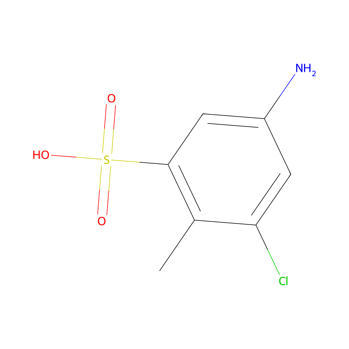 4-Amino-6-chlorotoluene-2-sulphonic acid molecular structure, CAS 6387-22-0