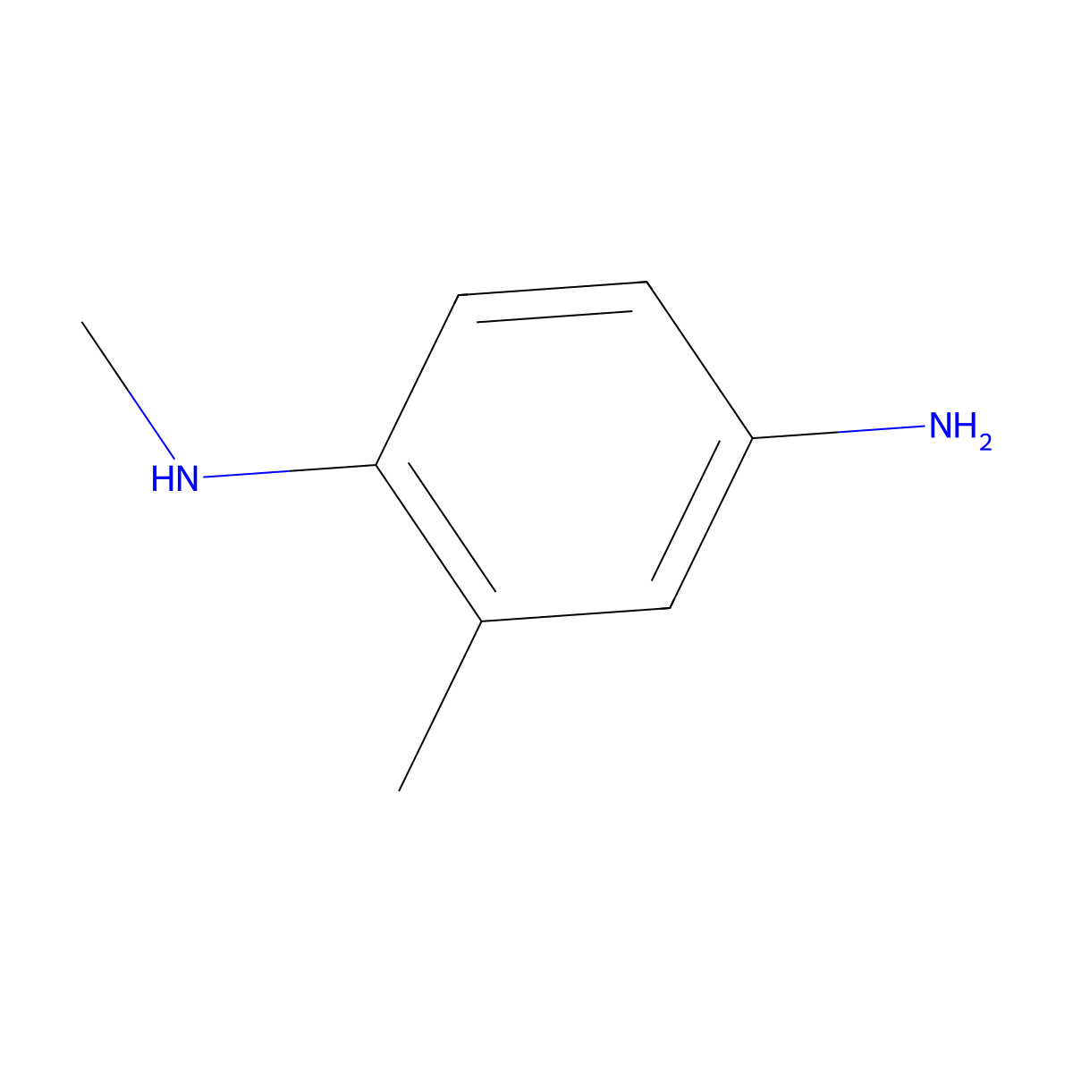 1-N,2-dimethylbenzene-1,4-diamine molecular structure, CAS 6387-30-0
