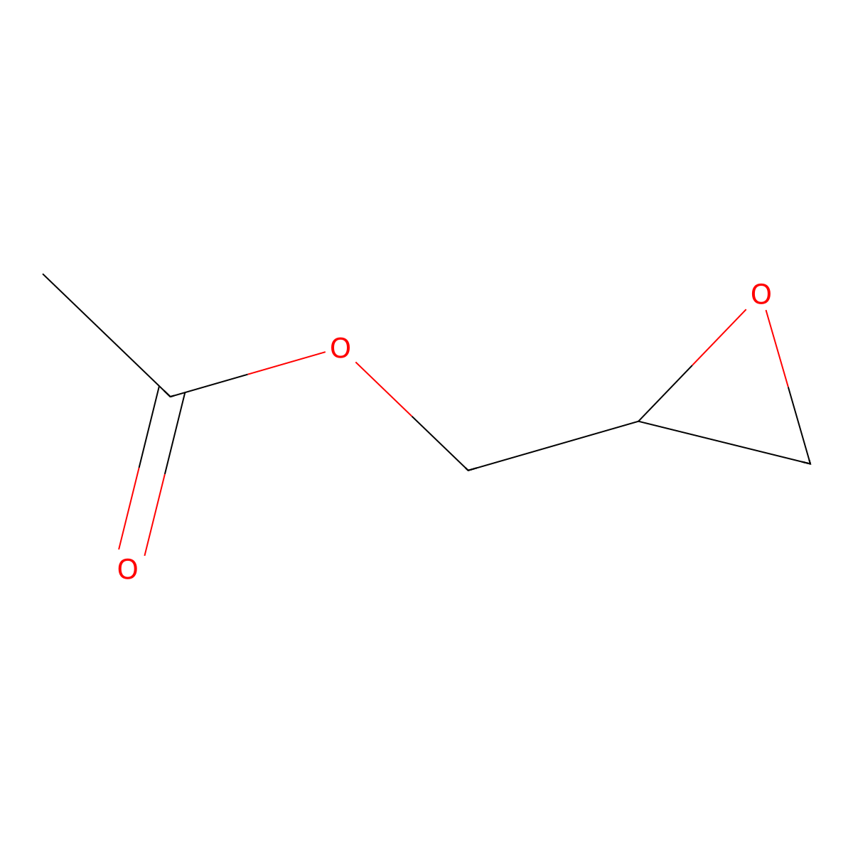 Glycidyl acetate molecular structure, CAS 6387-89-9