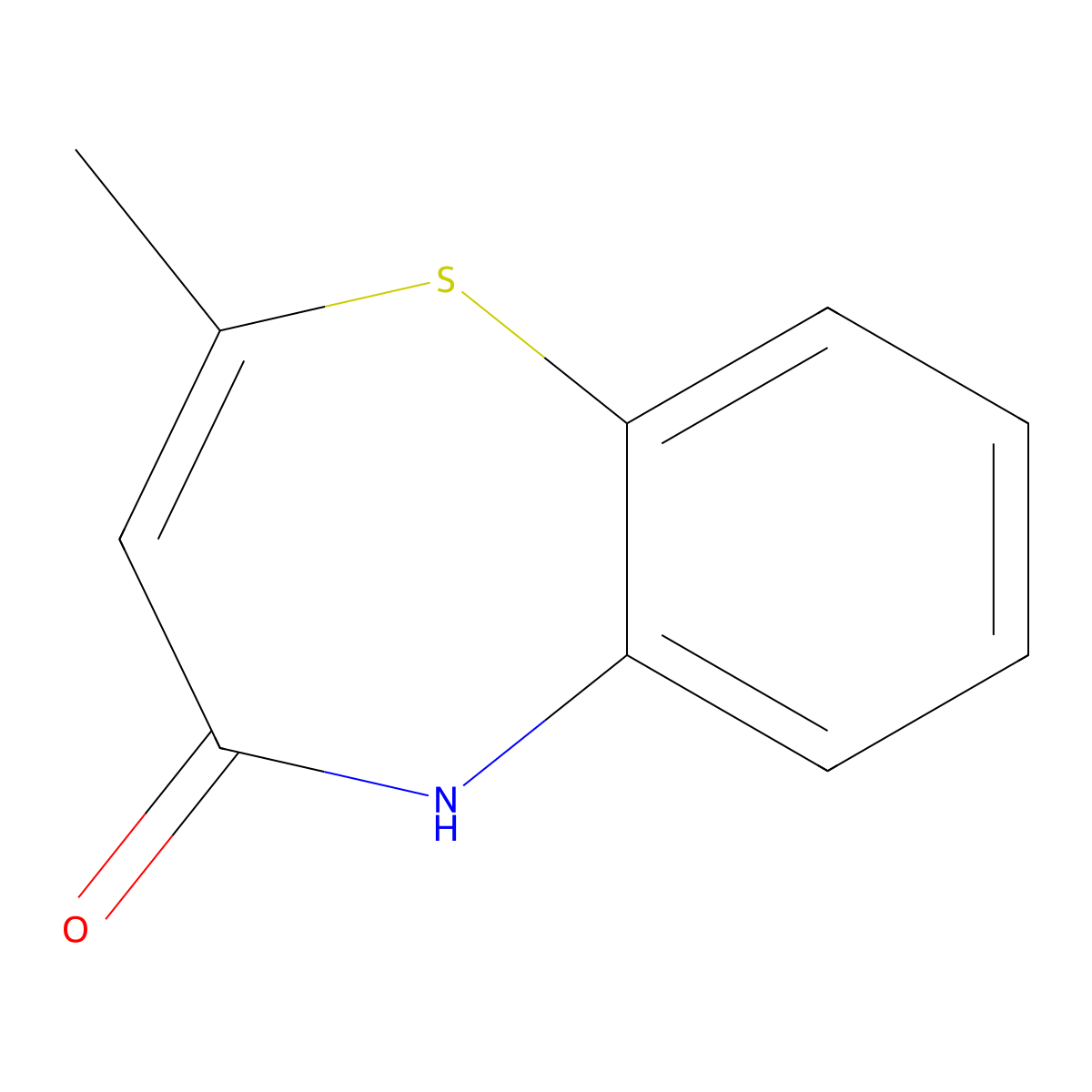 2-Methyl-1,5-benzothiazepin-4(5H)-one molecular structure, CAS 63870-02-0