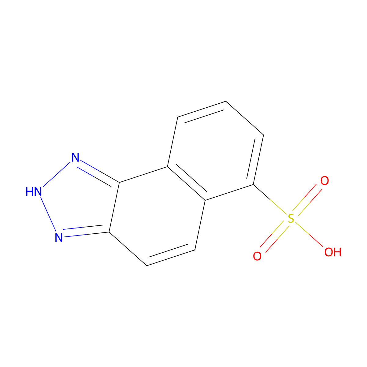 1H-Naphtho[1,2-d]triazole-6-sulfonic acid molecular structure, CAS 63870-37-1
