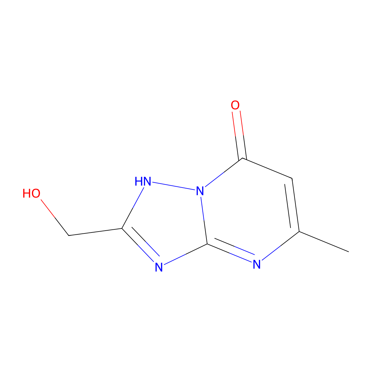 [1,2,4]Triazolo[1,5-a]pyrimidin-7(1H)-one, 2-(hydroxymethyl)-5-methyl- molecular structure, CAS 63870-38-2