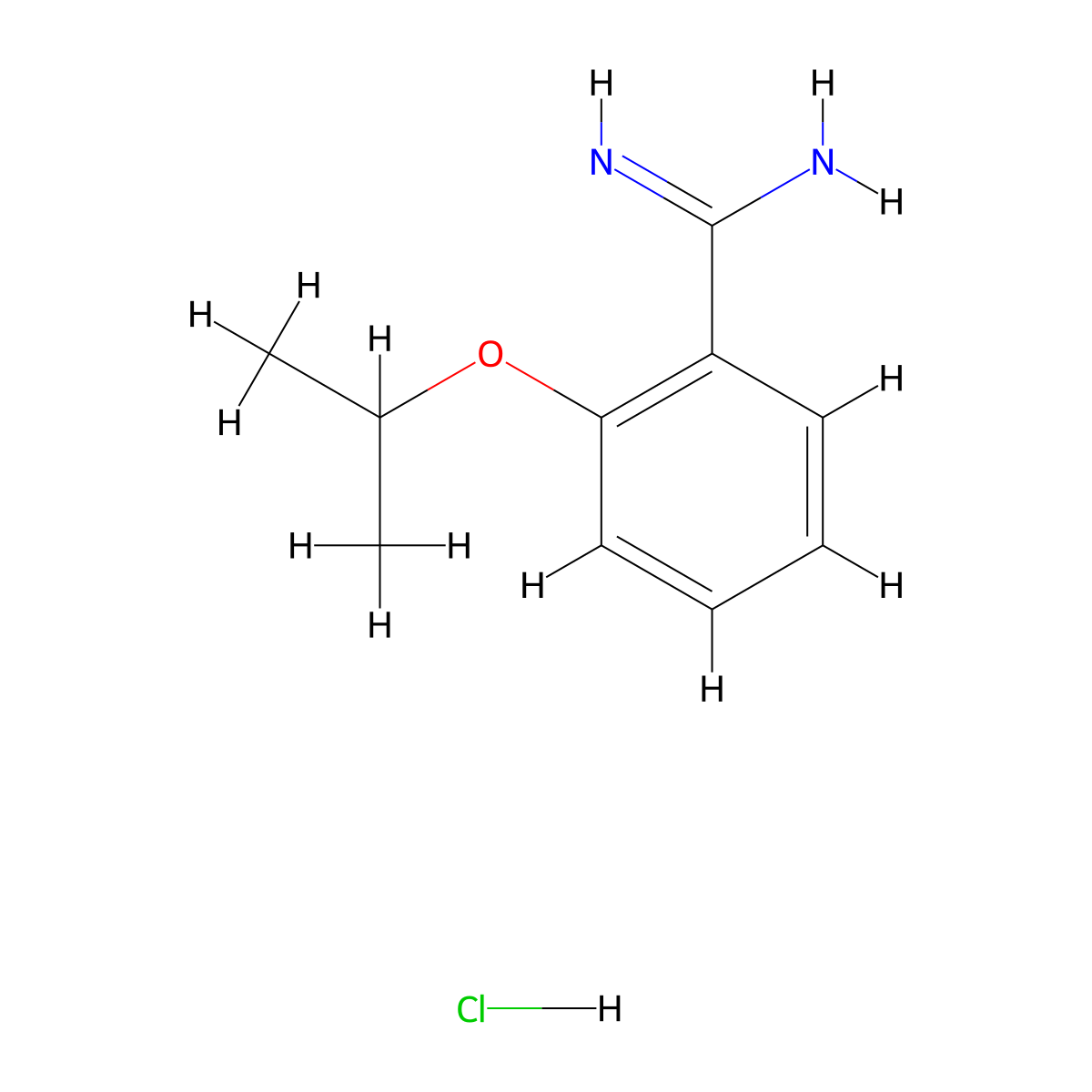 2-Isopropoxybenzamidine hydrochloride molecular structure, CAS 63874-28-2
