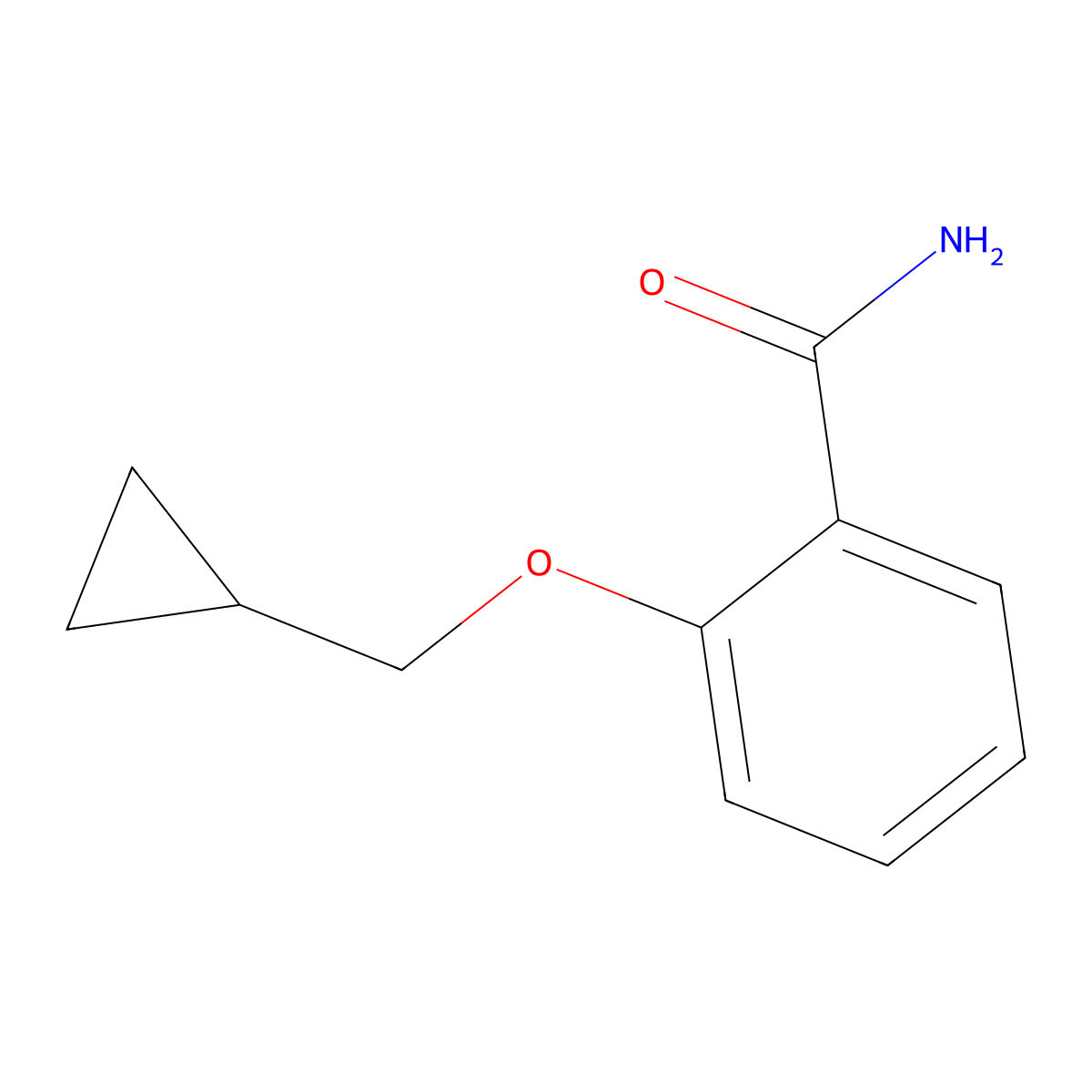 2-(Cyclopropylmethoxy)benzamide molecular structure, CAS 63874-42-0