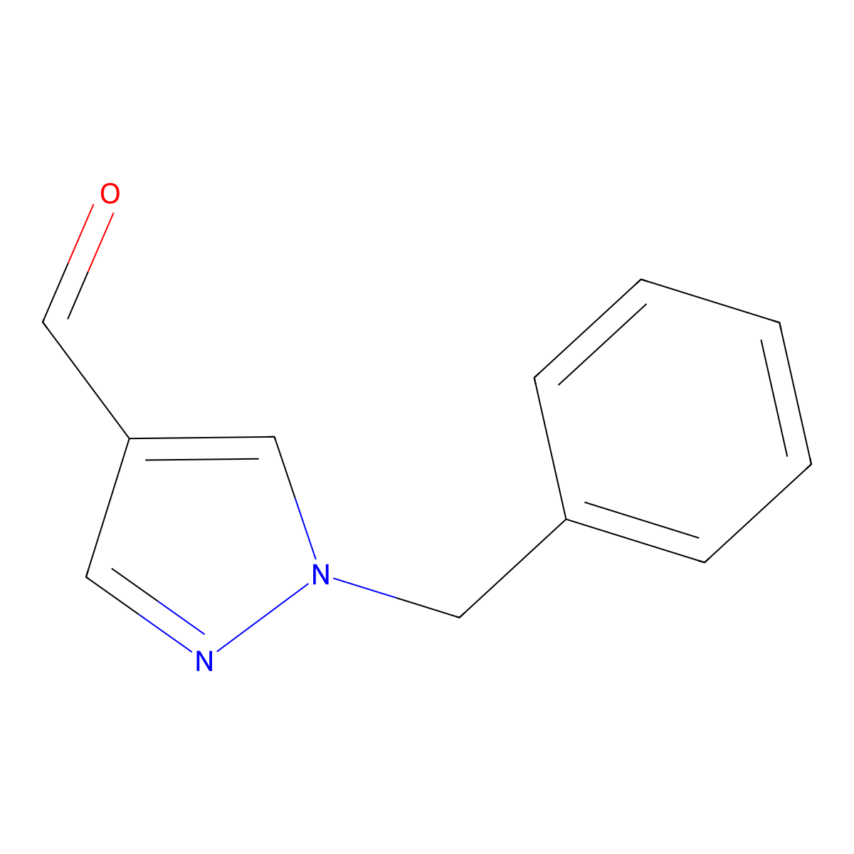 1-Benzyl-1H-pyrazole-4-carbaldehyde molecular structure, CAS 63874-95-3