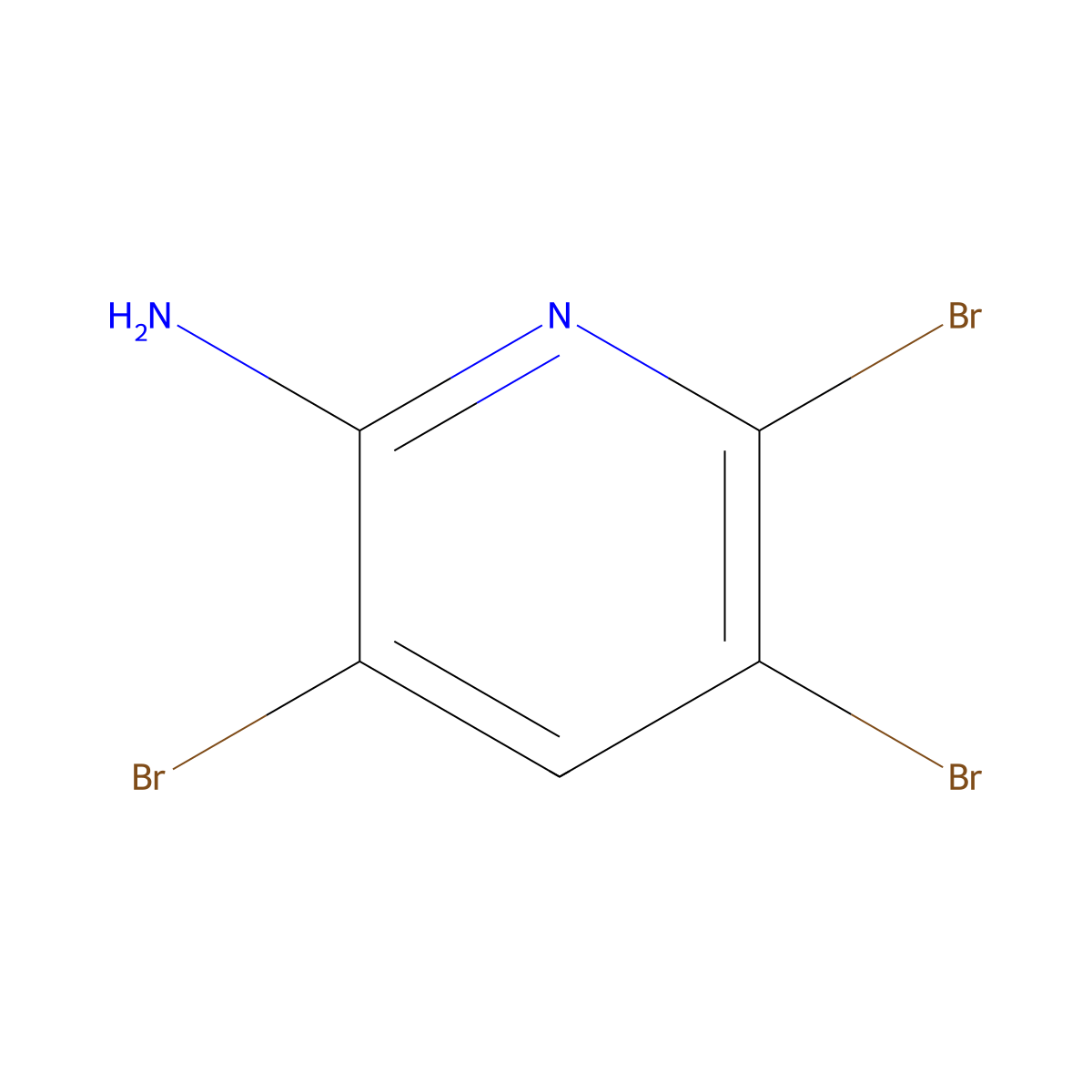 3,5,6-Tribromopyridin-2-amine molecular structure, CAS 63875-38-7